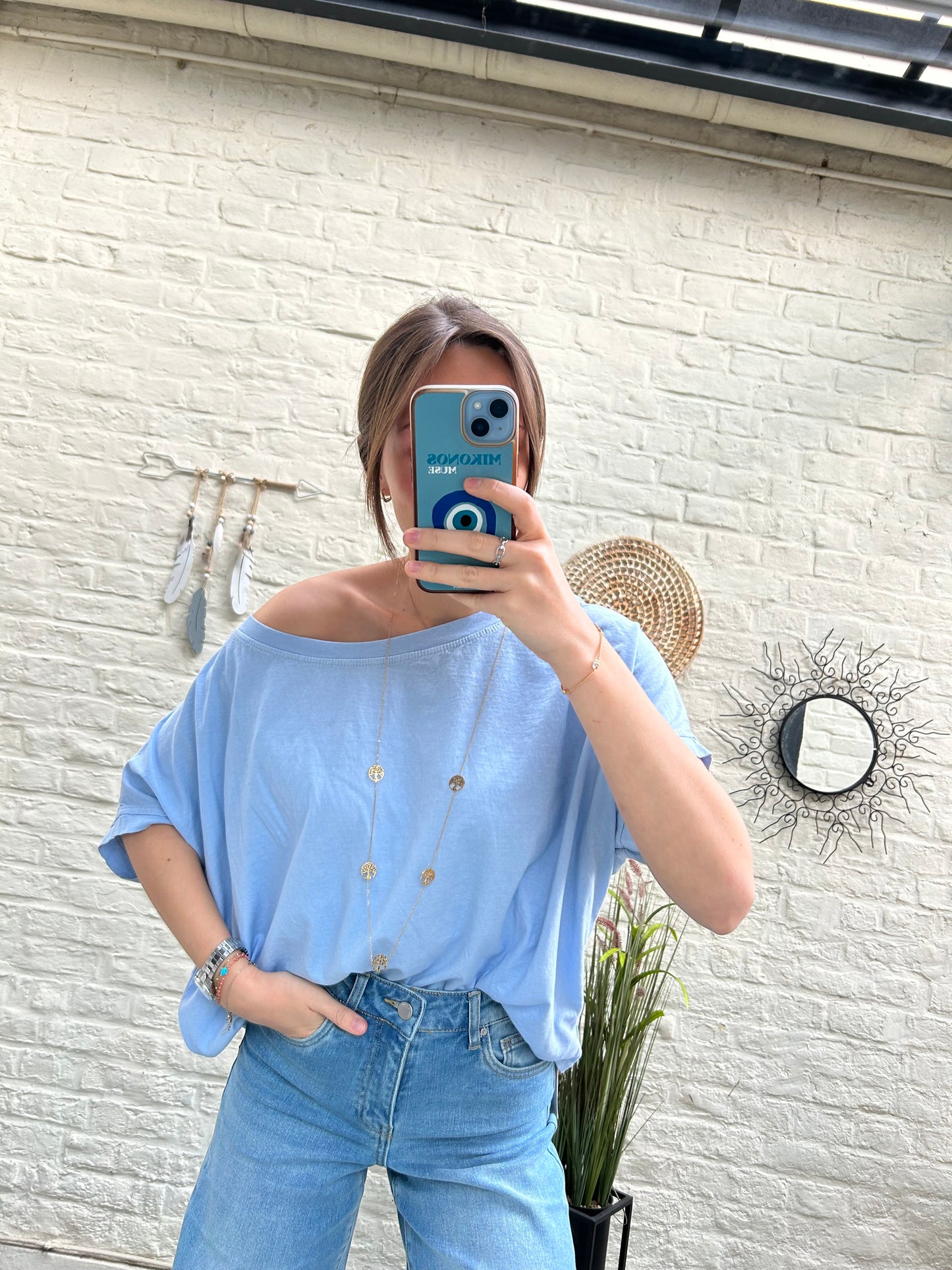 T-Shirt bleu ciel - Johanna Paris
