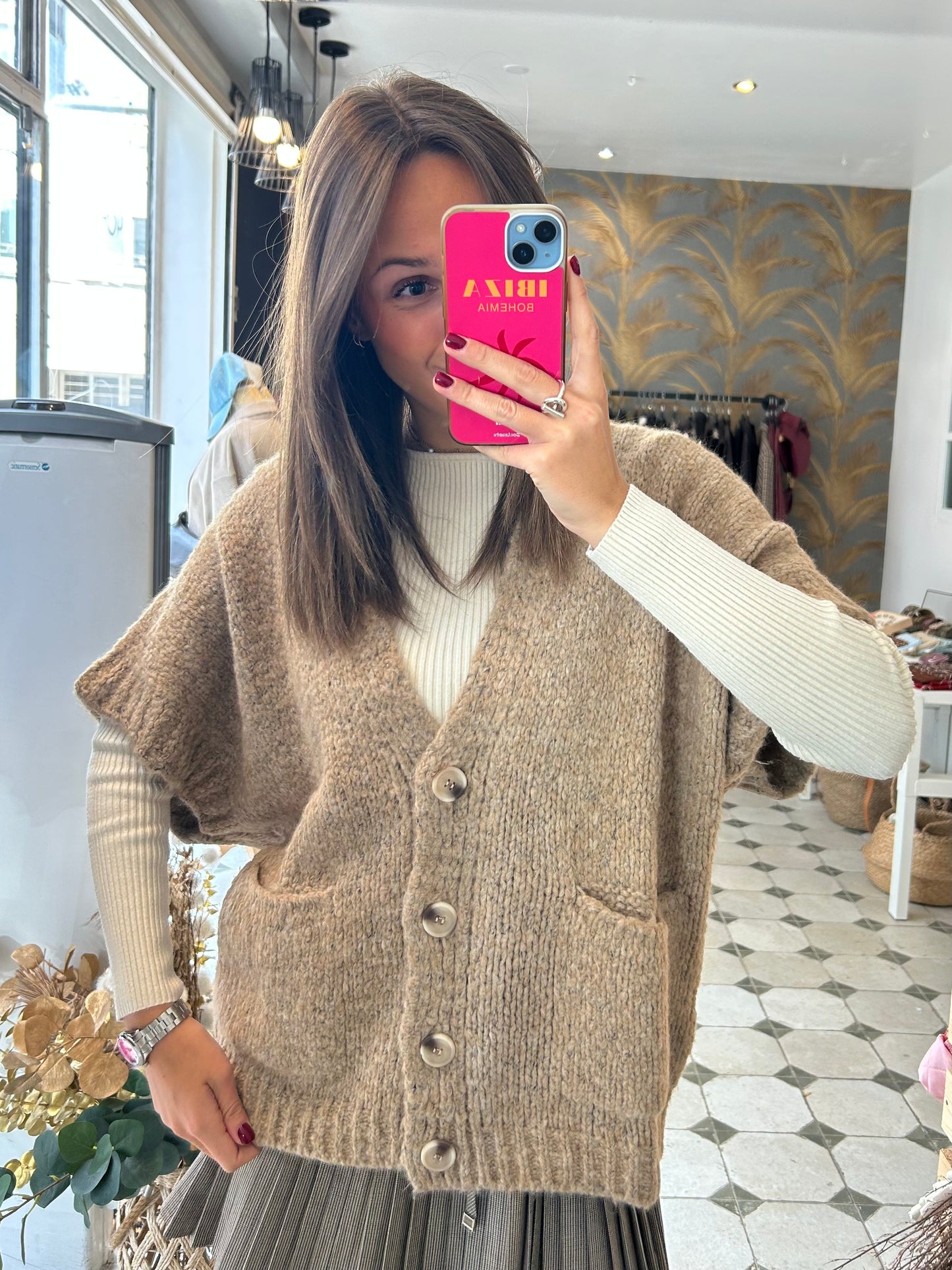 Gilet Jamie beige - Johanna Paris