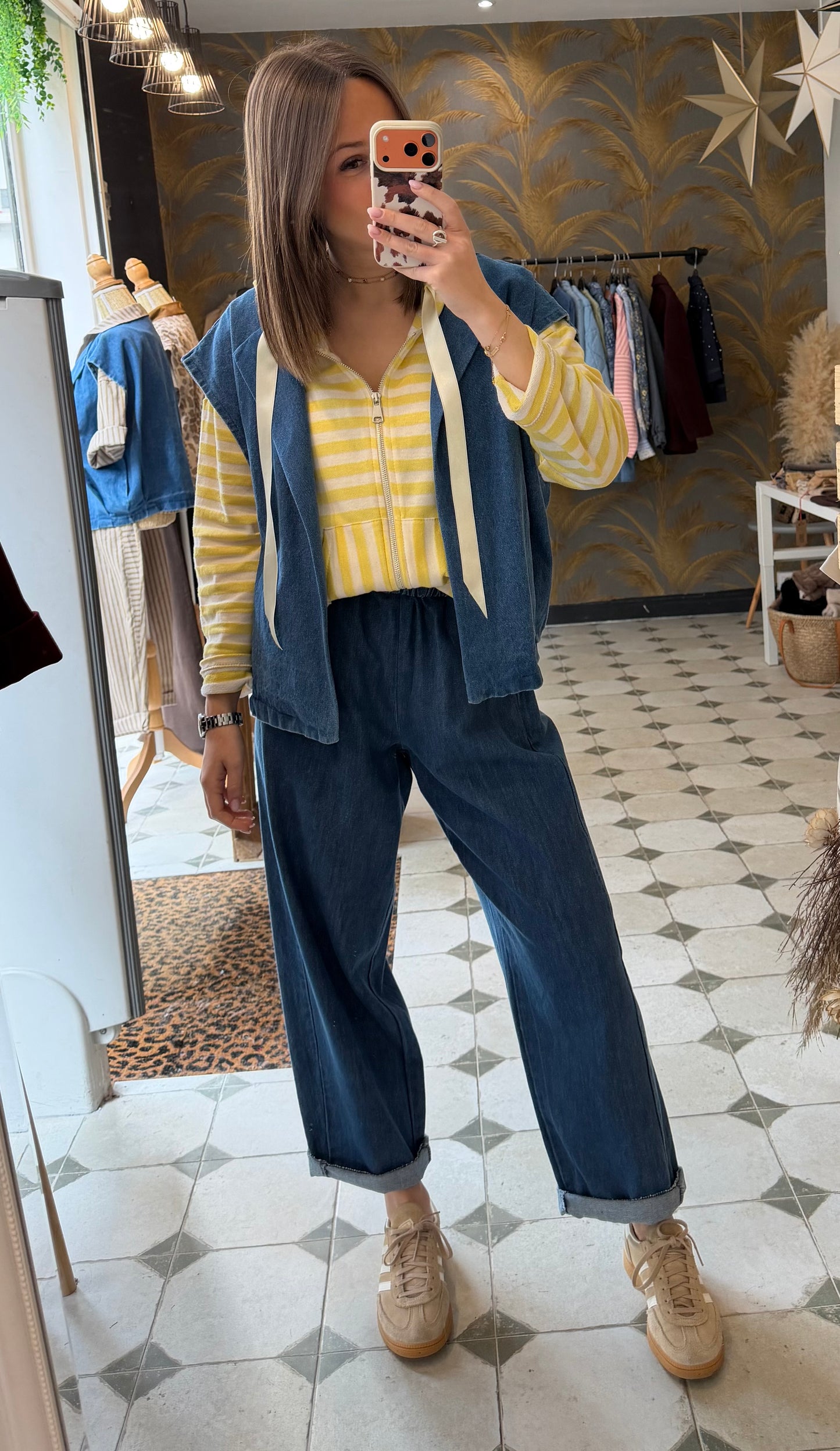 Pantalon Magique long en jean - Johanna Paris