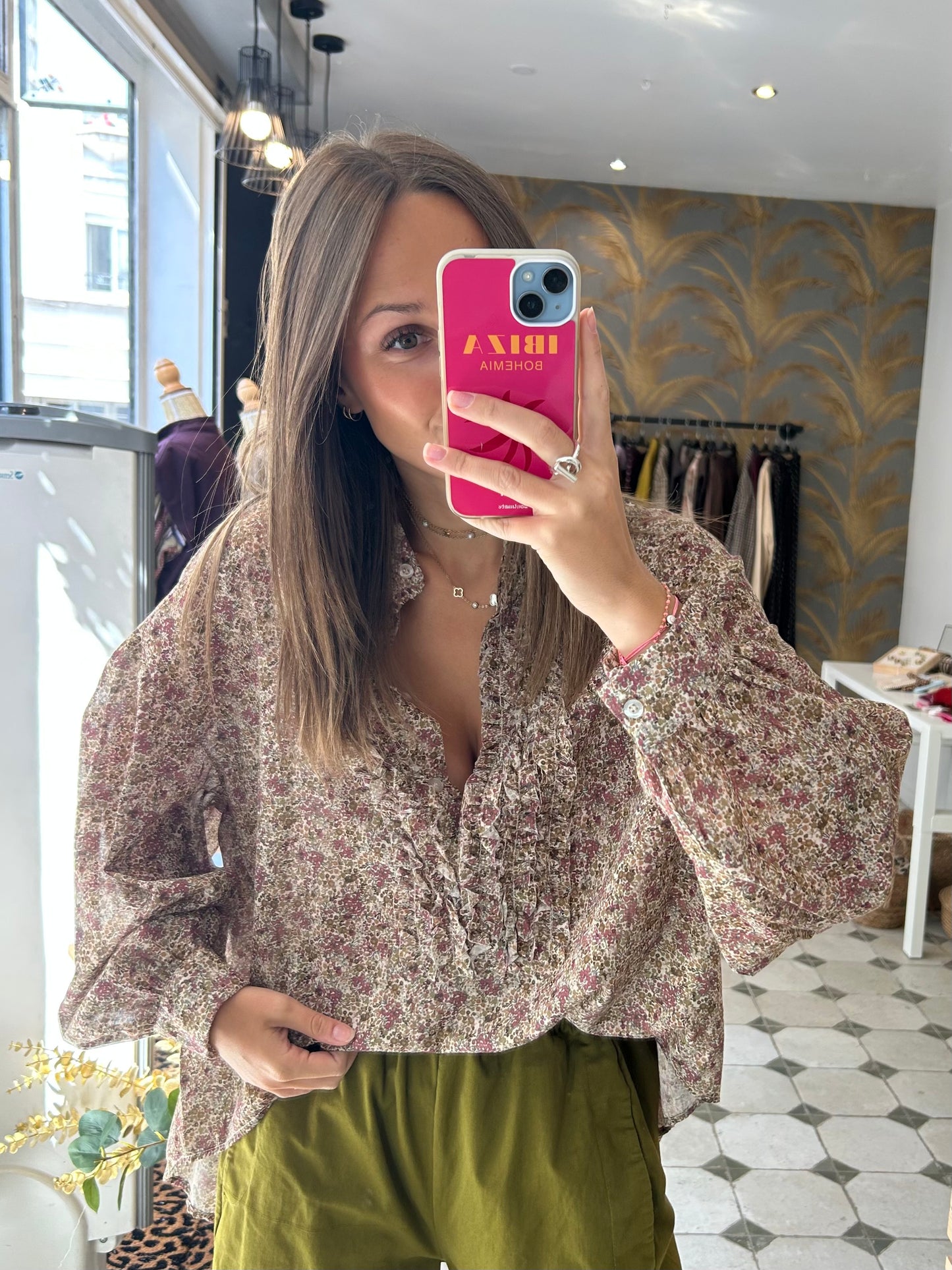 Chemise Ama vert olive - Johanna Paris