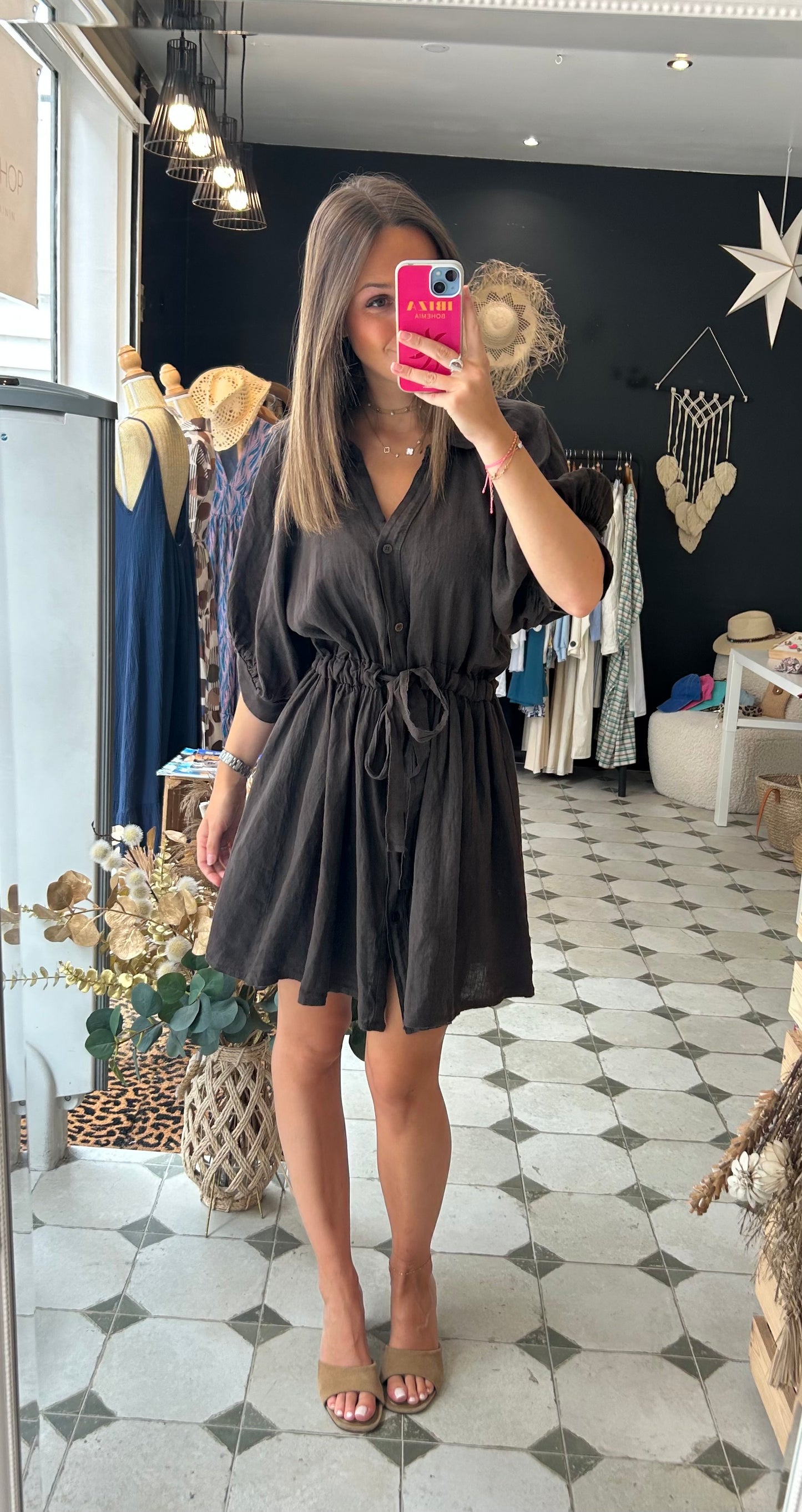 Robe Lisa chocolat - Johanna Paris