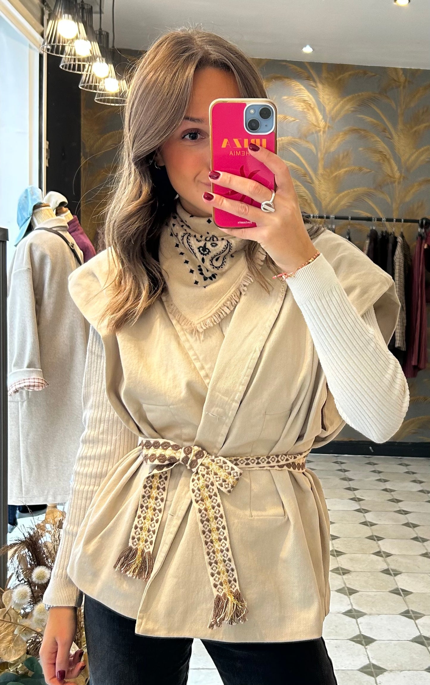 Veste sans manches Elea écru - Johanna Paris