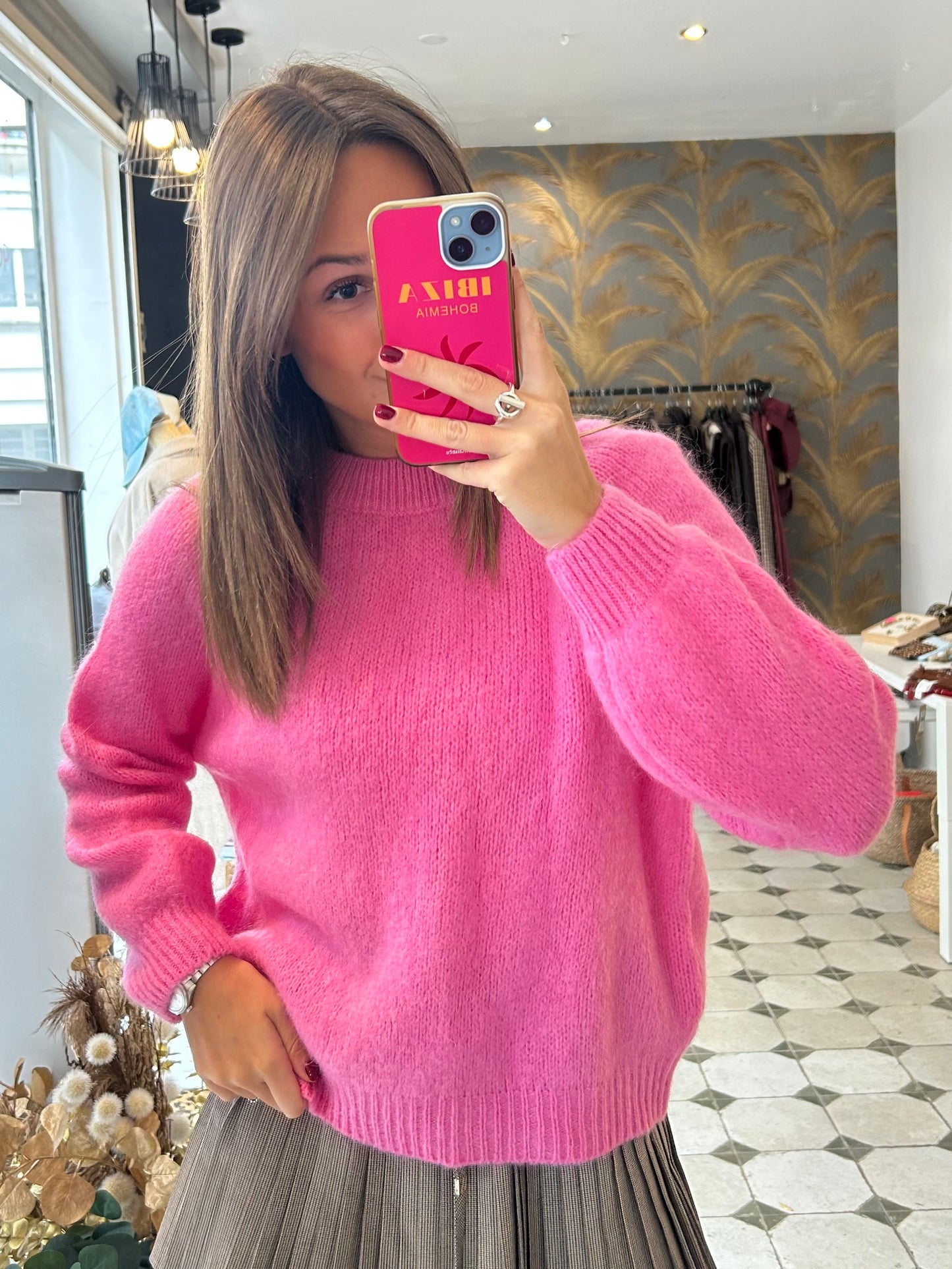 Pull Alma rose bonbon