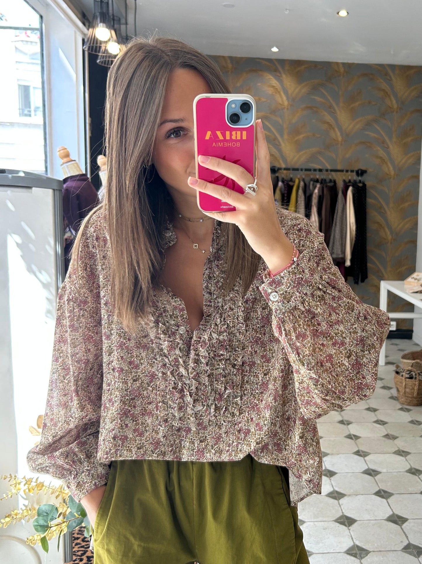 Chemise Ama vert olive - Johanna Paris