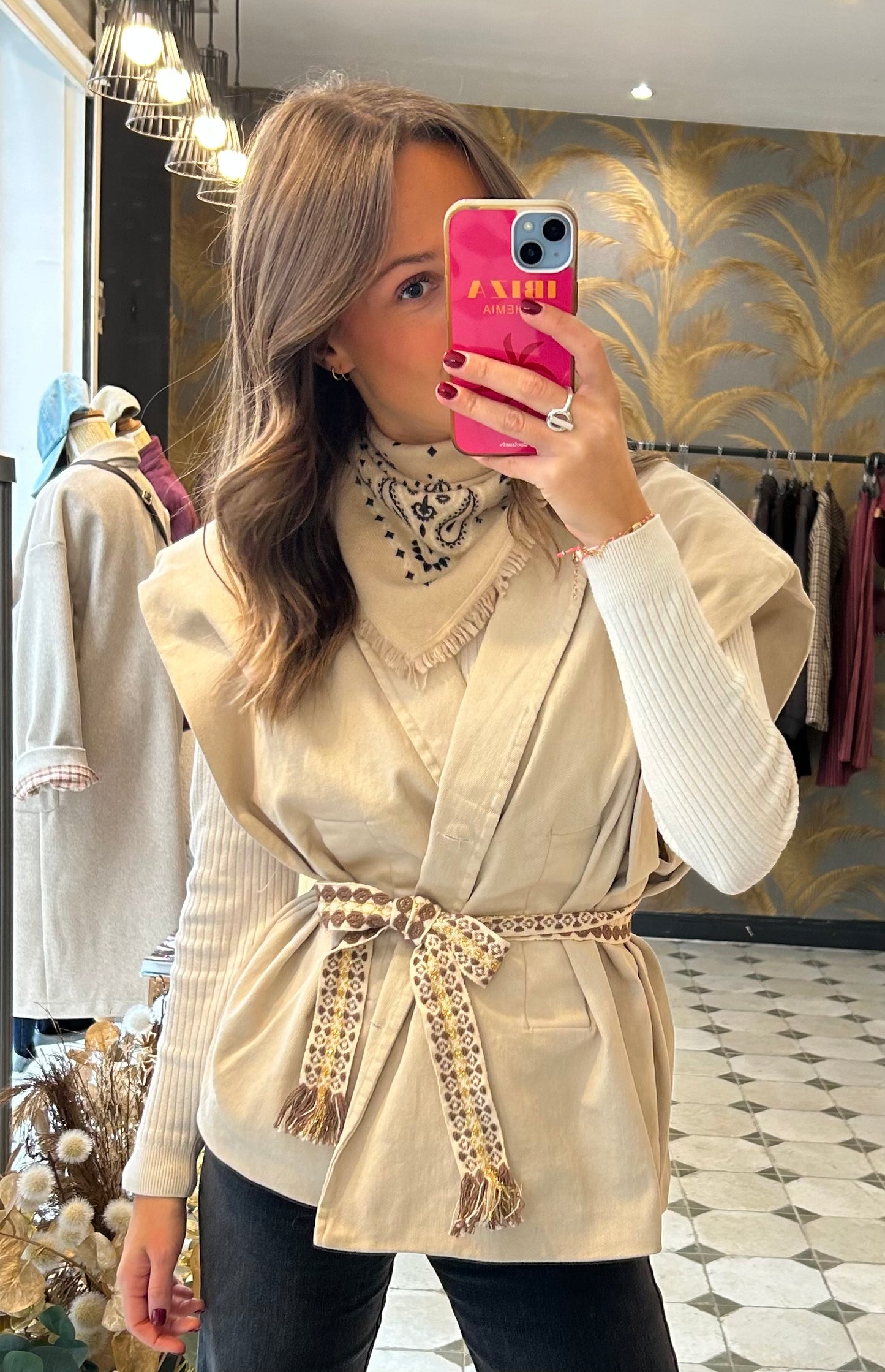 Veste sans manches Elea écru - Johanna Paris