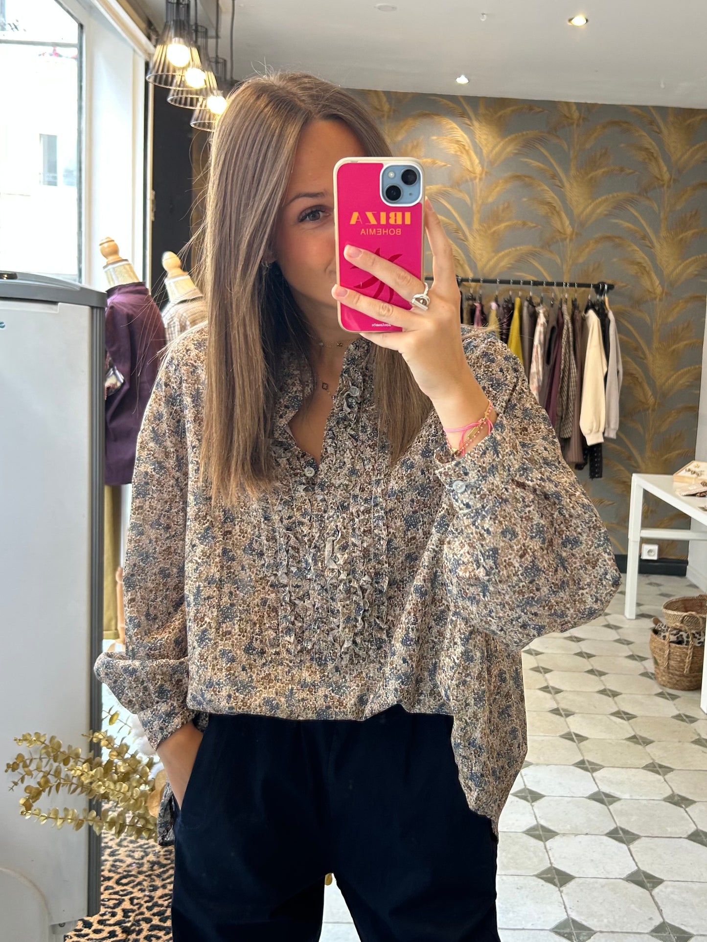 Chemise Ama bleu marine - Johanna Paris