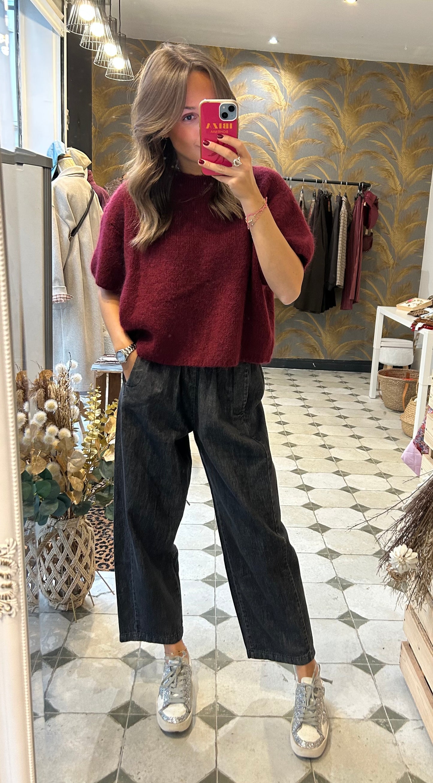 Pull Jade bordeaux