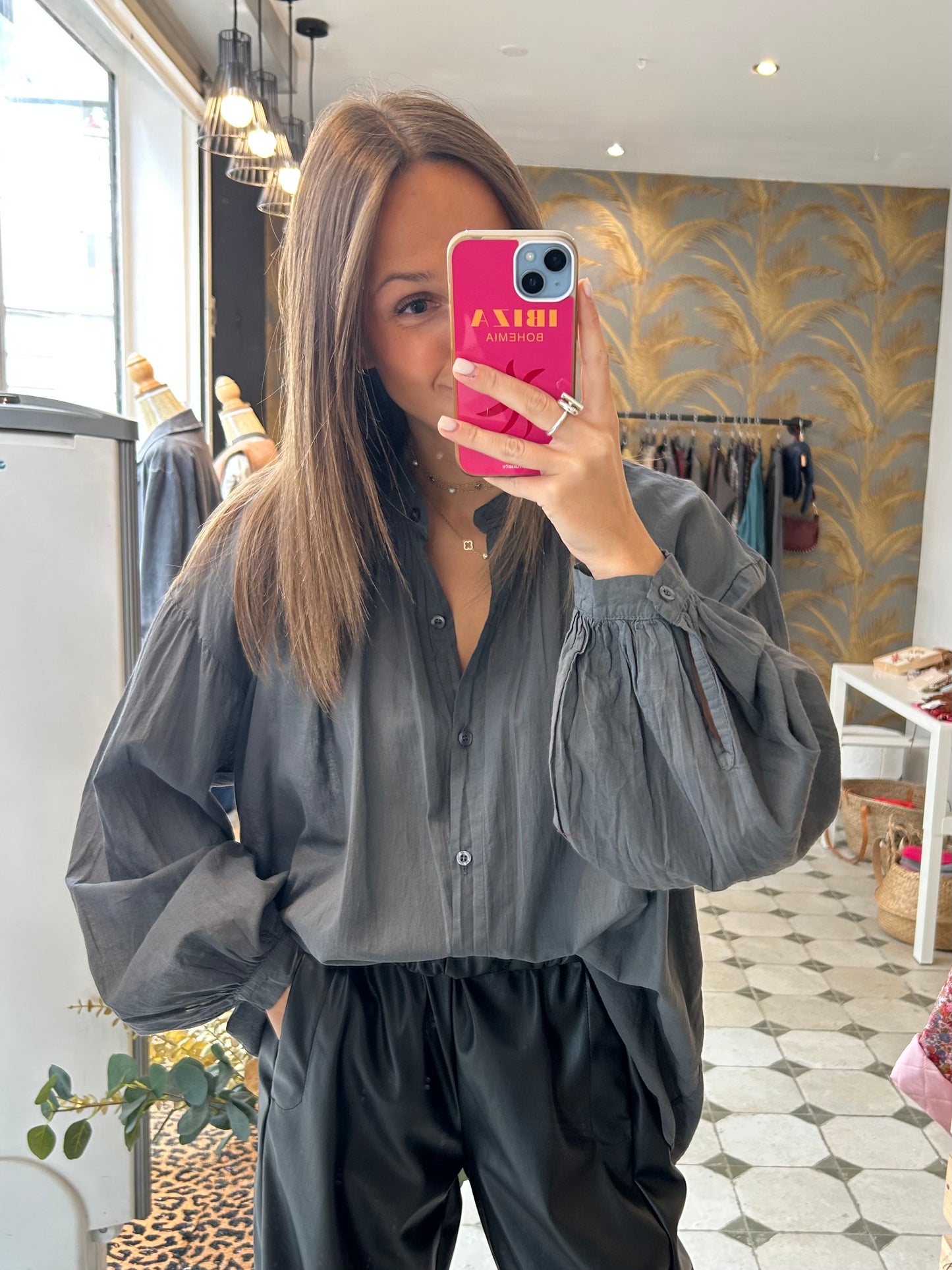 Chemise Clémentine grise - Johanna Paris