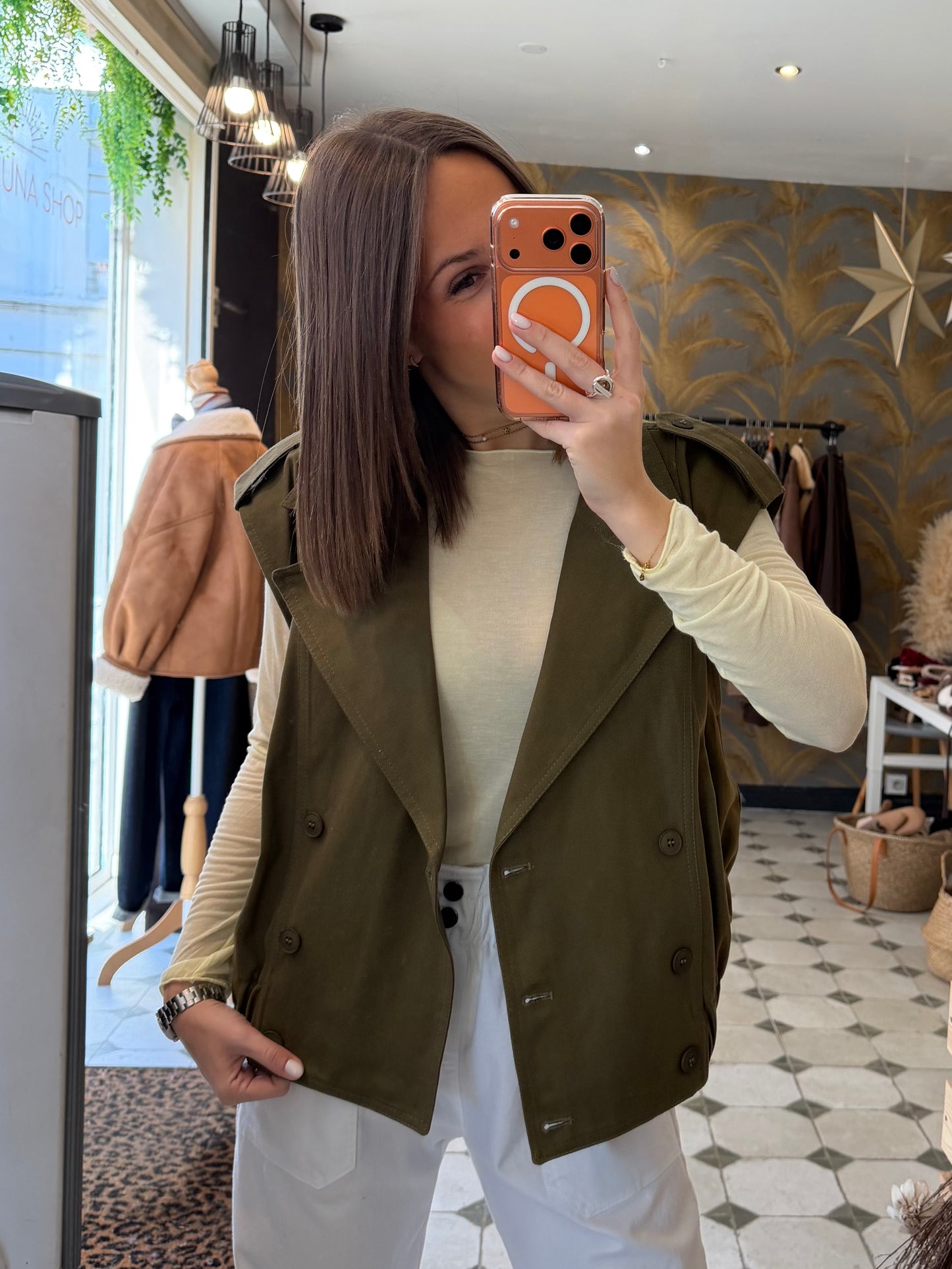 Gilet sans manches Pia kaki - Johanna Paris