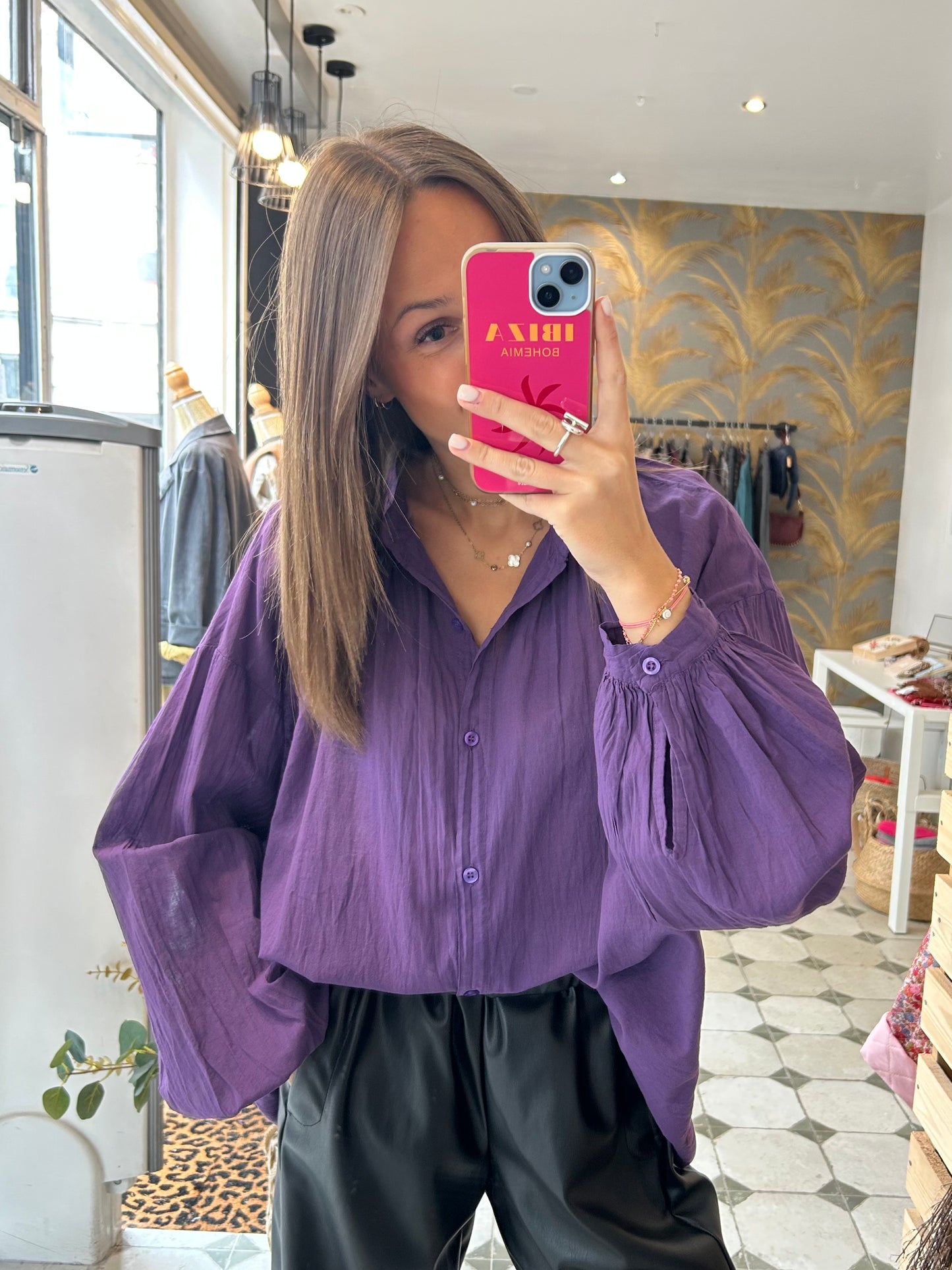 Chemise Clémentine violette - Johanna Paris