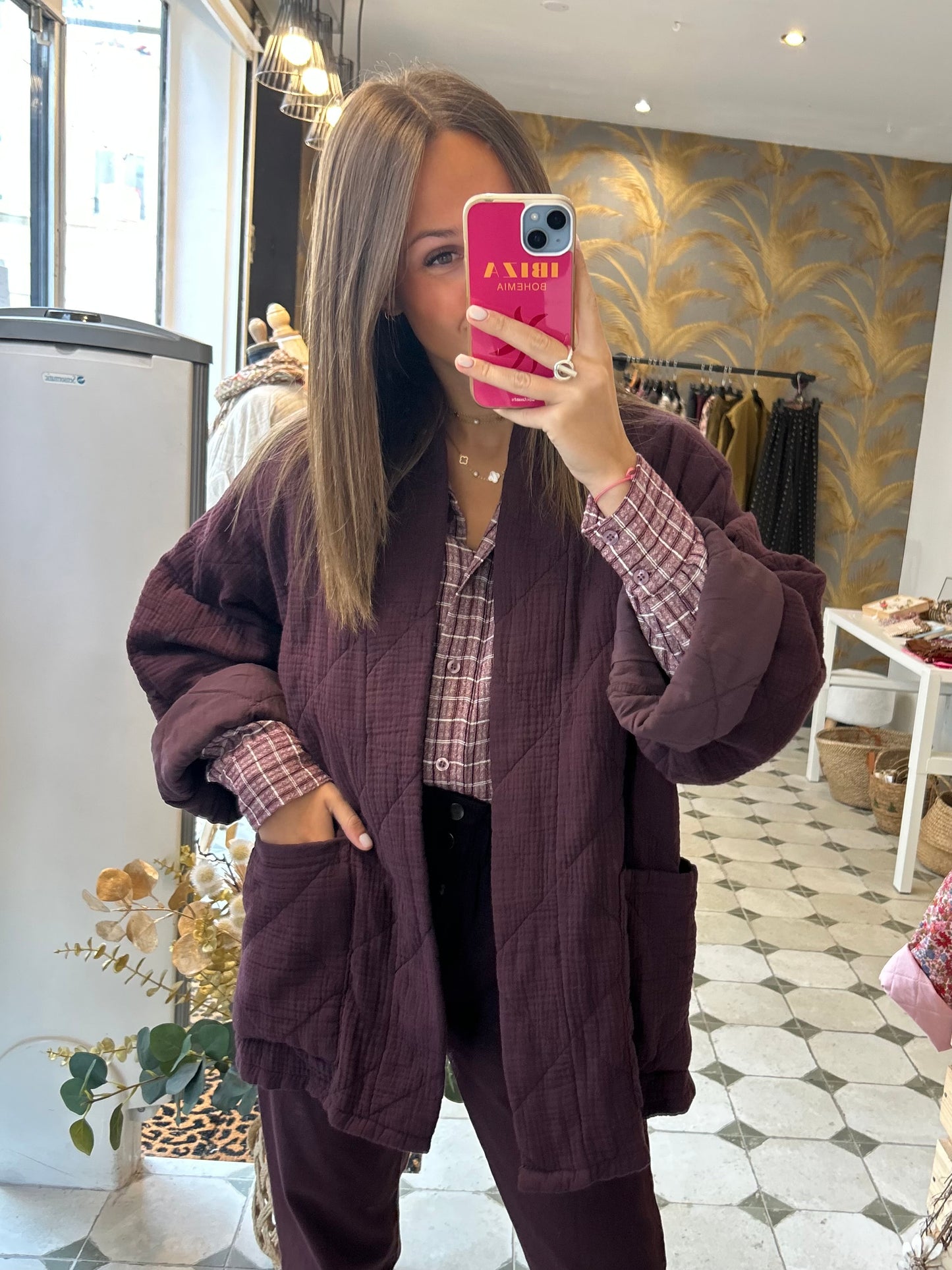 Veste Chloé prune - Johanna Paris