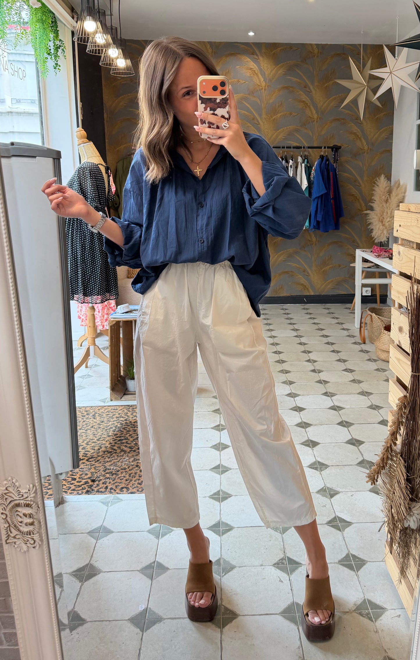 Chemise Clémentine bleu marine - Johanna Paris