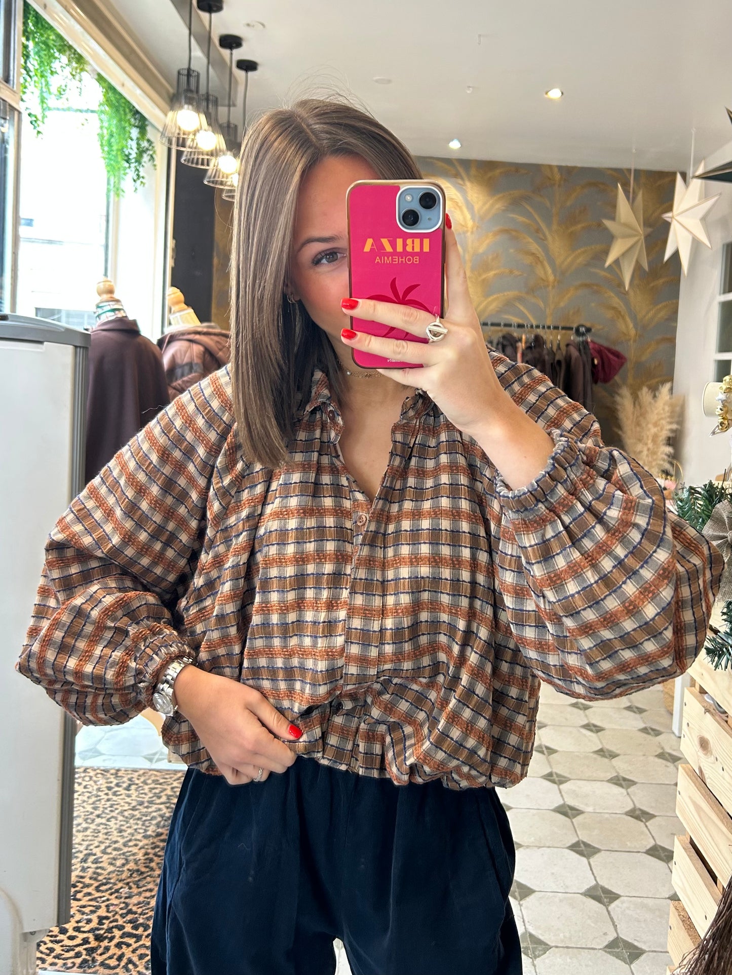 Chemise boule Lou bleu - Johanna Paris