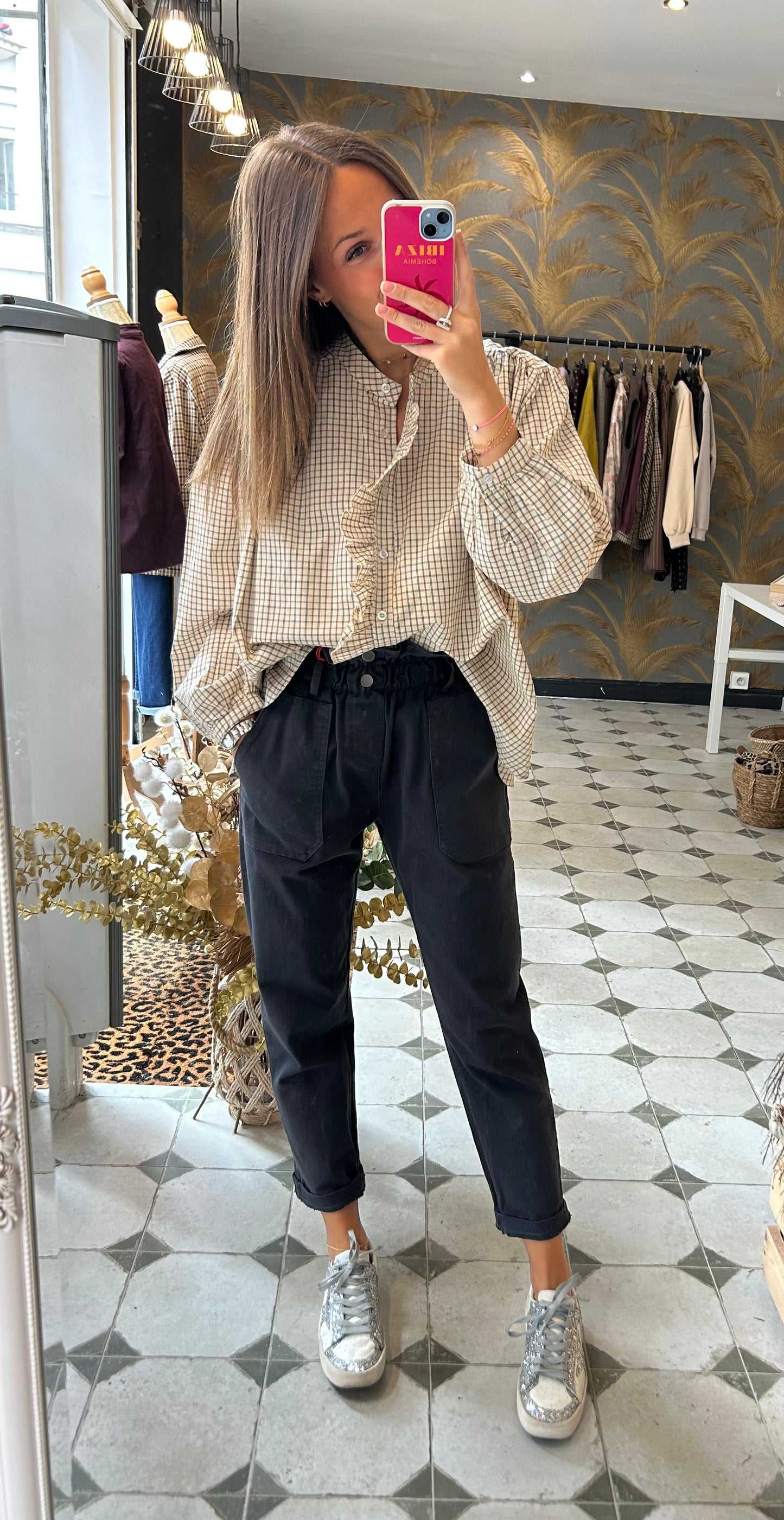 Pantalon en Toile gris - Johanna Paris