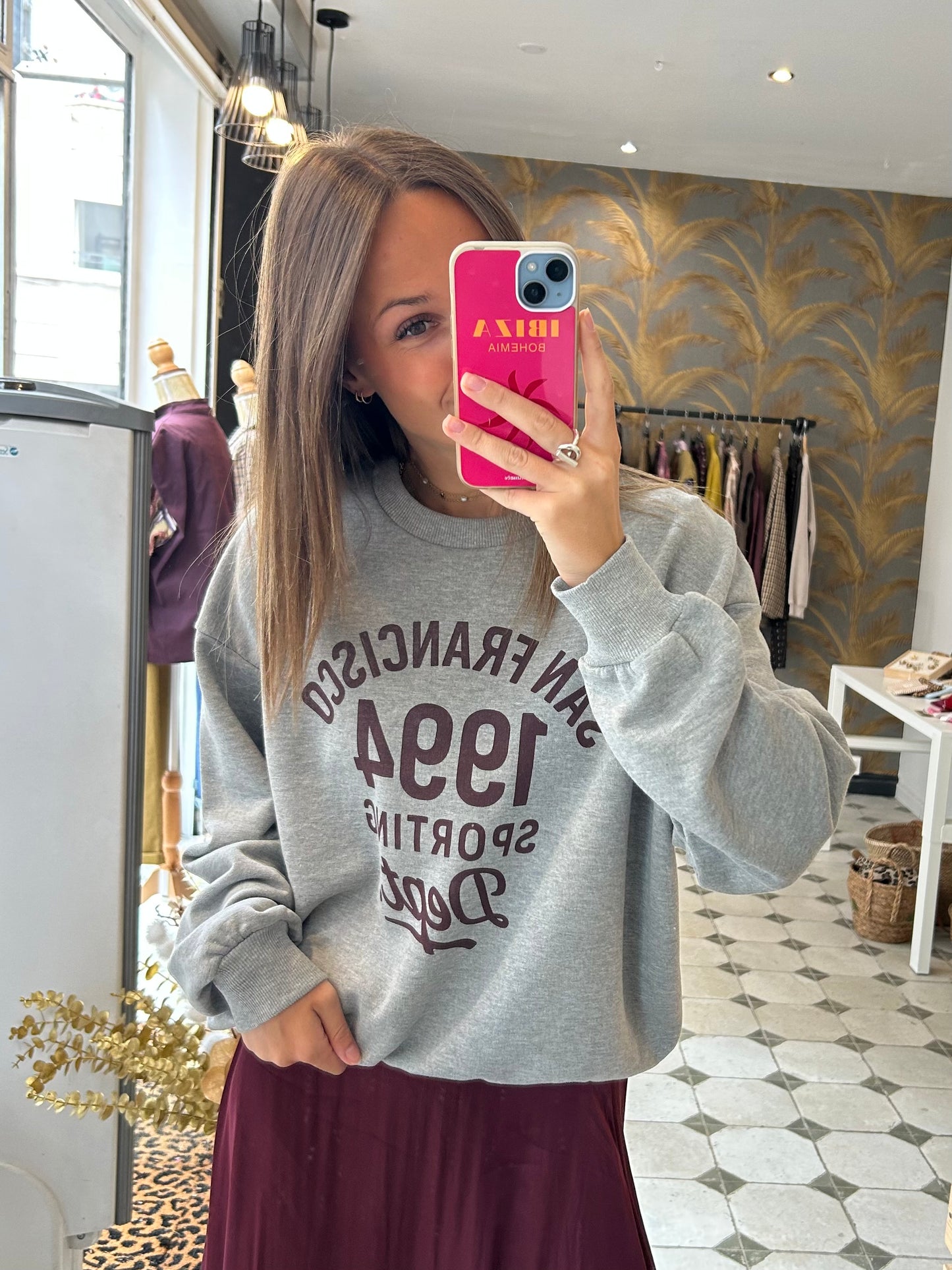 Sweat San Francisco gris - Johanna Paris