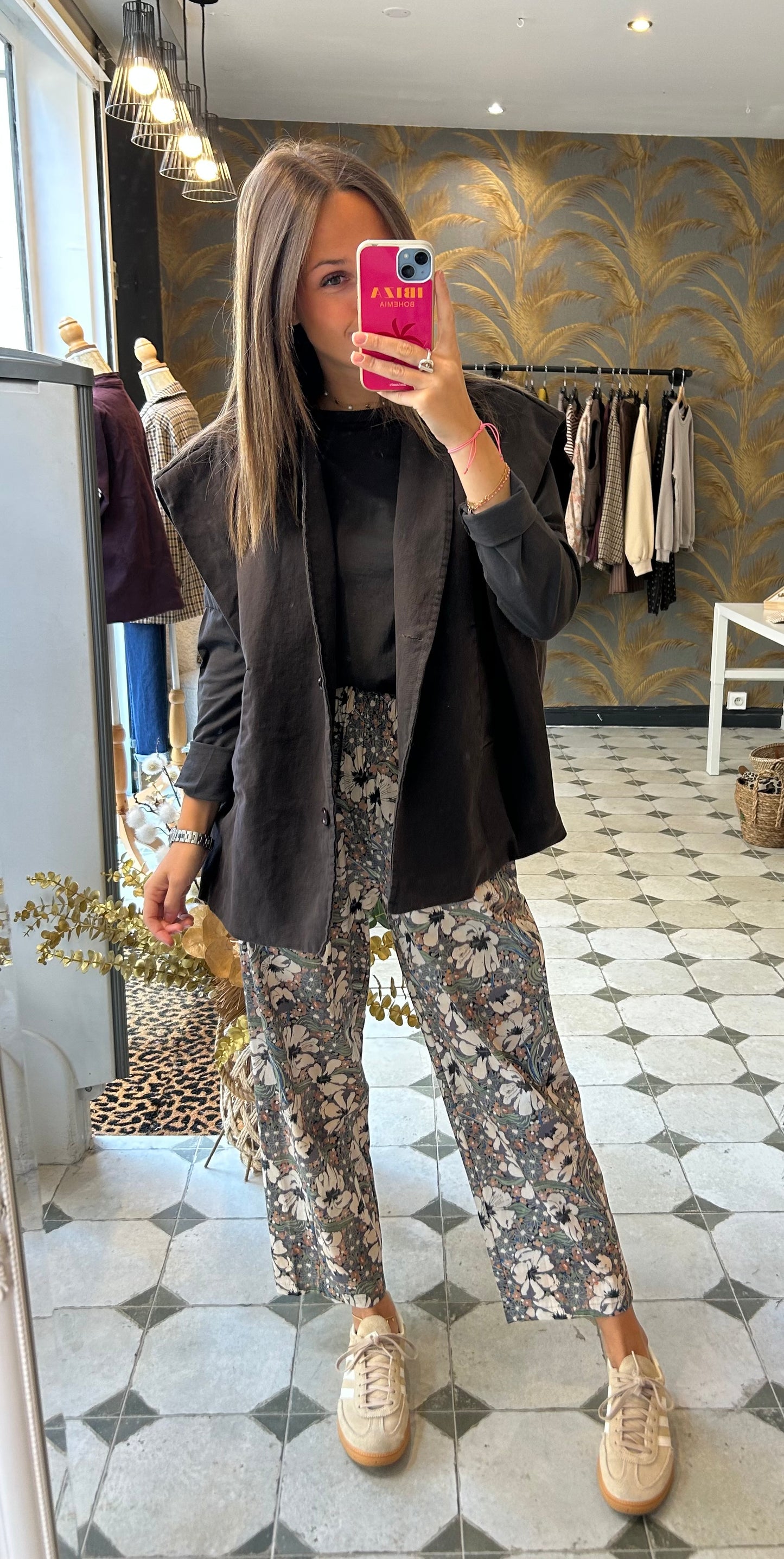 Veste sans manches Elea chocolat - Johanna Paris