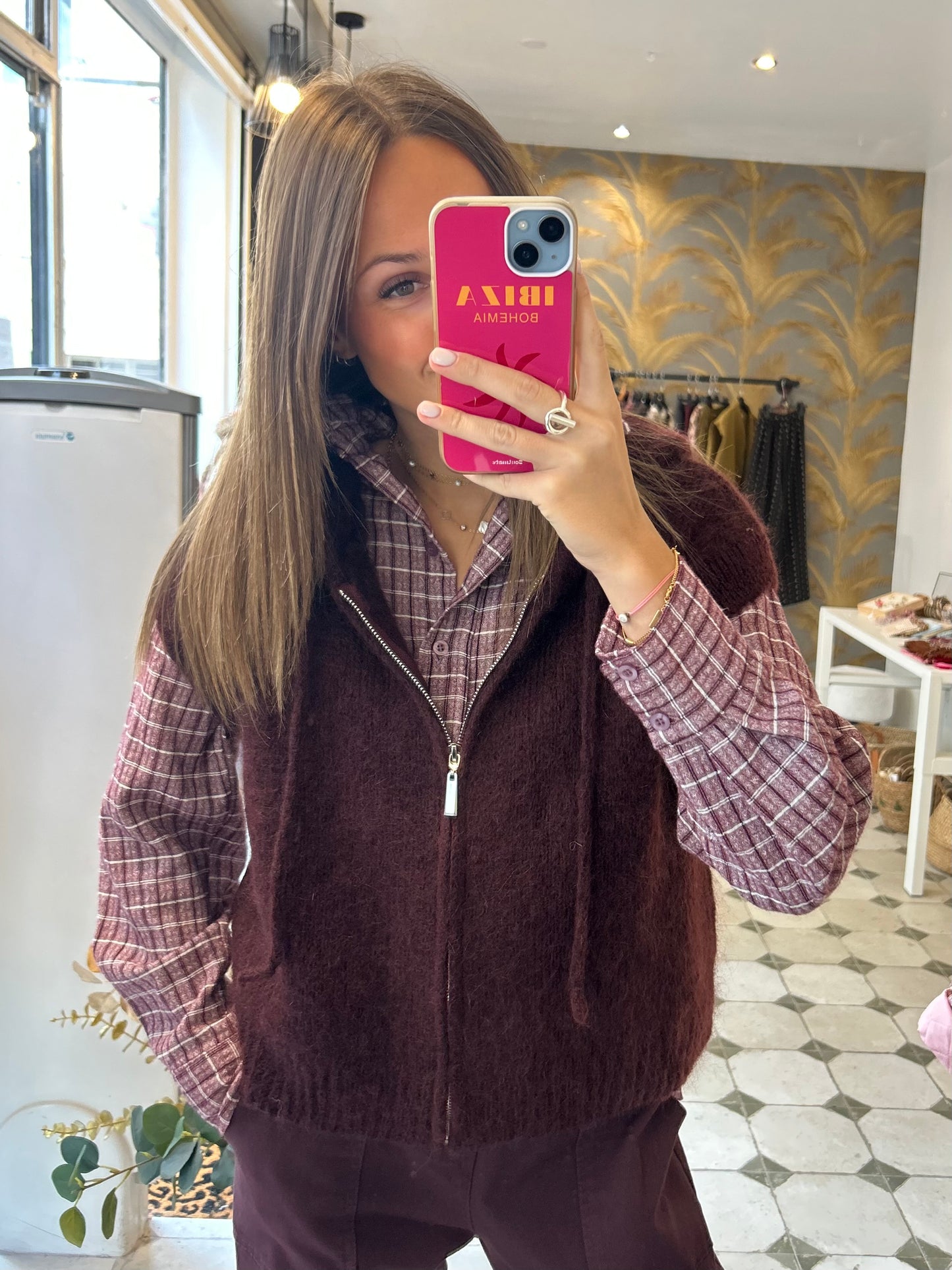 Pull sans manches Robin prune - Johanna Paris