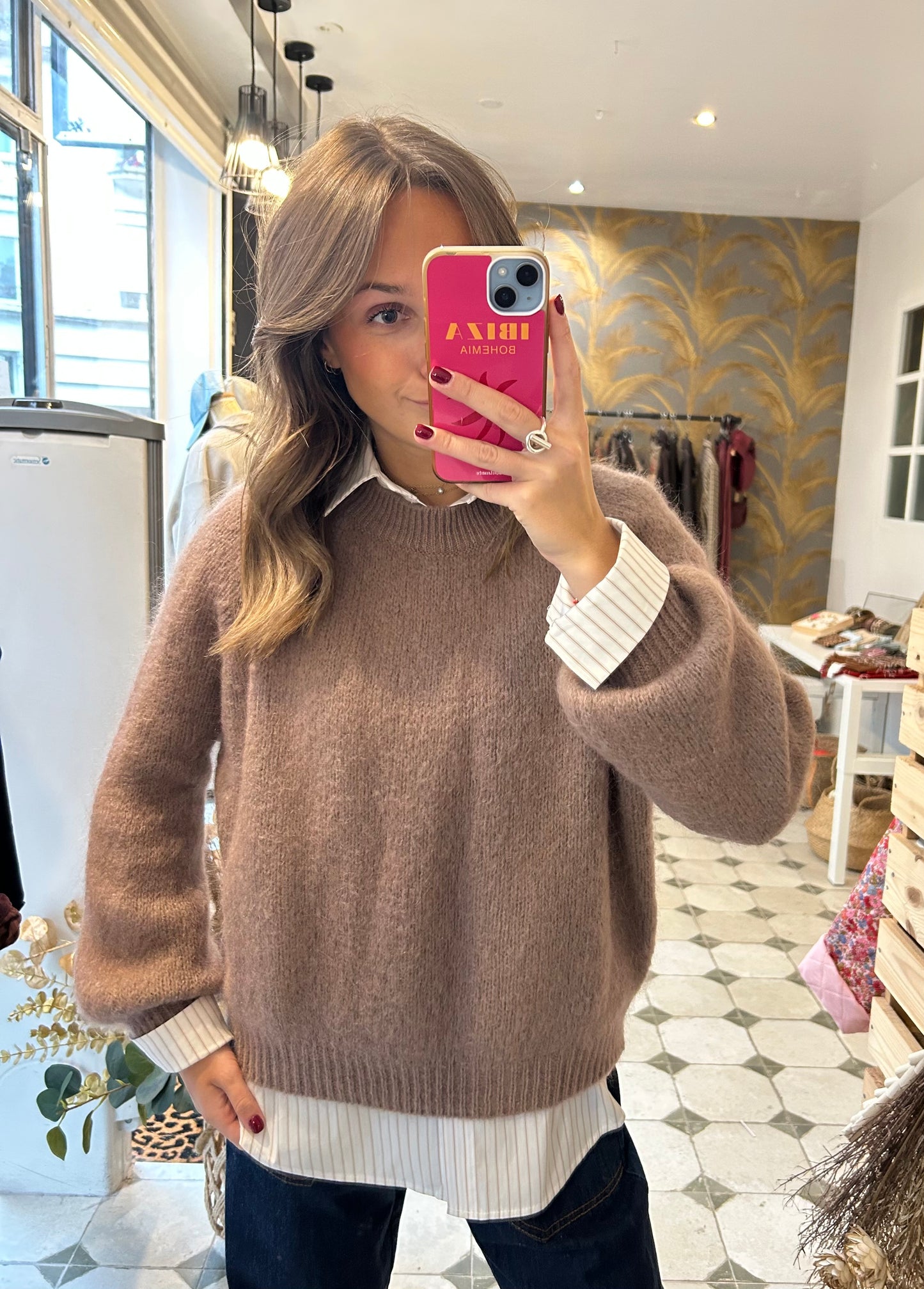 Pull Alma taupe