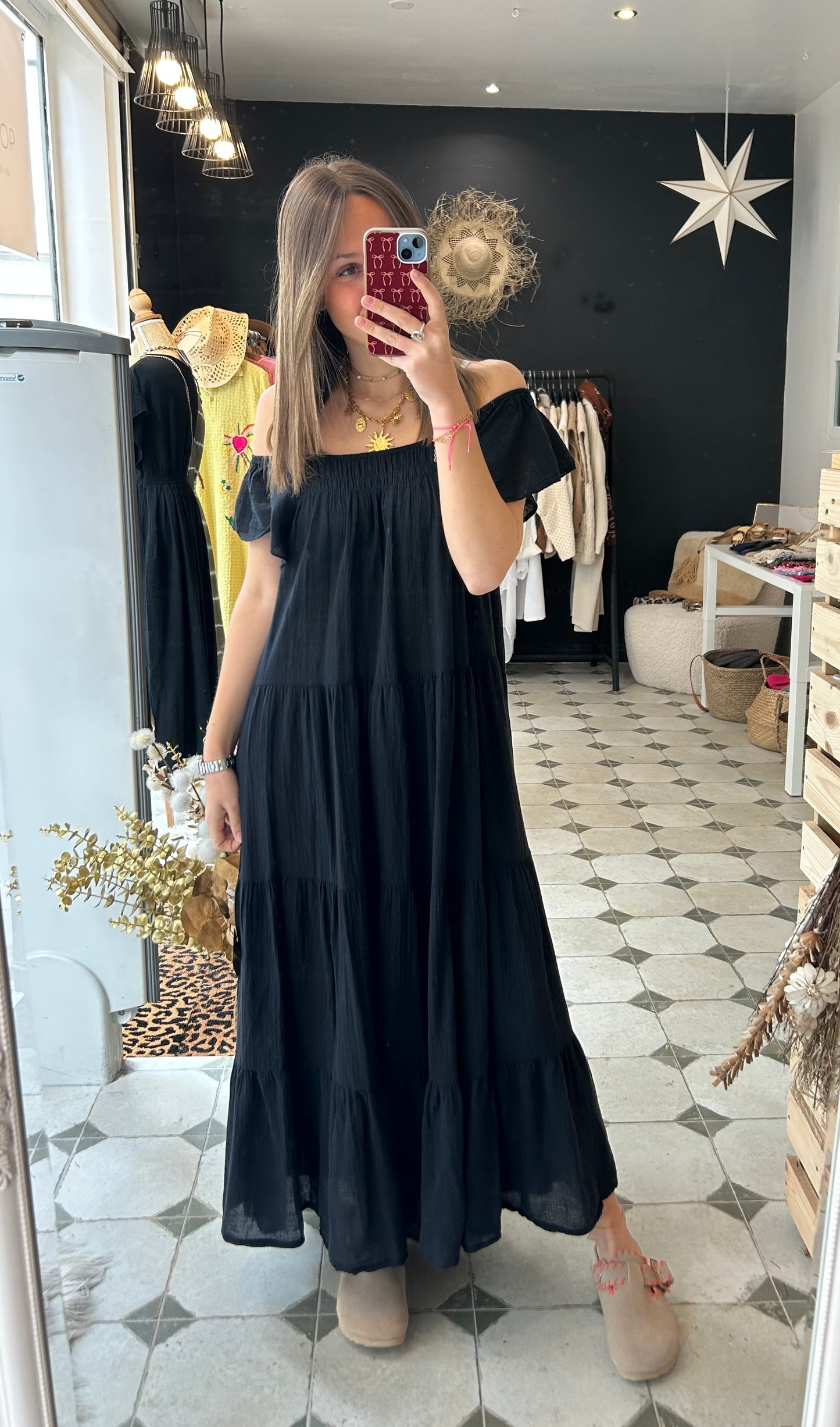 Robe Joséphine noire - Johanna Paris