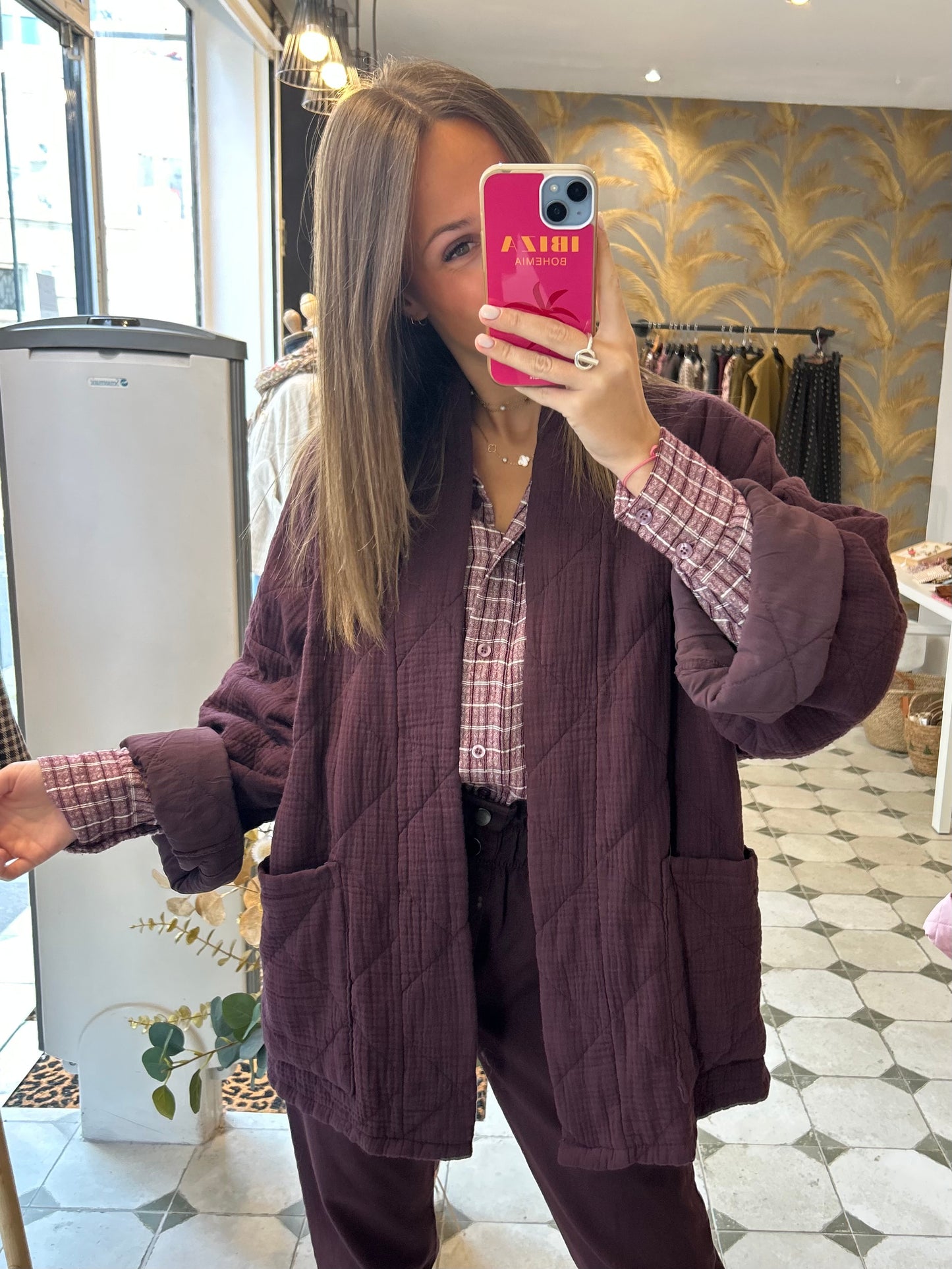 Veste Chloé prune - Johanna Paris