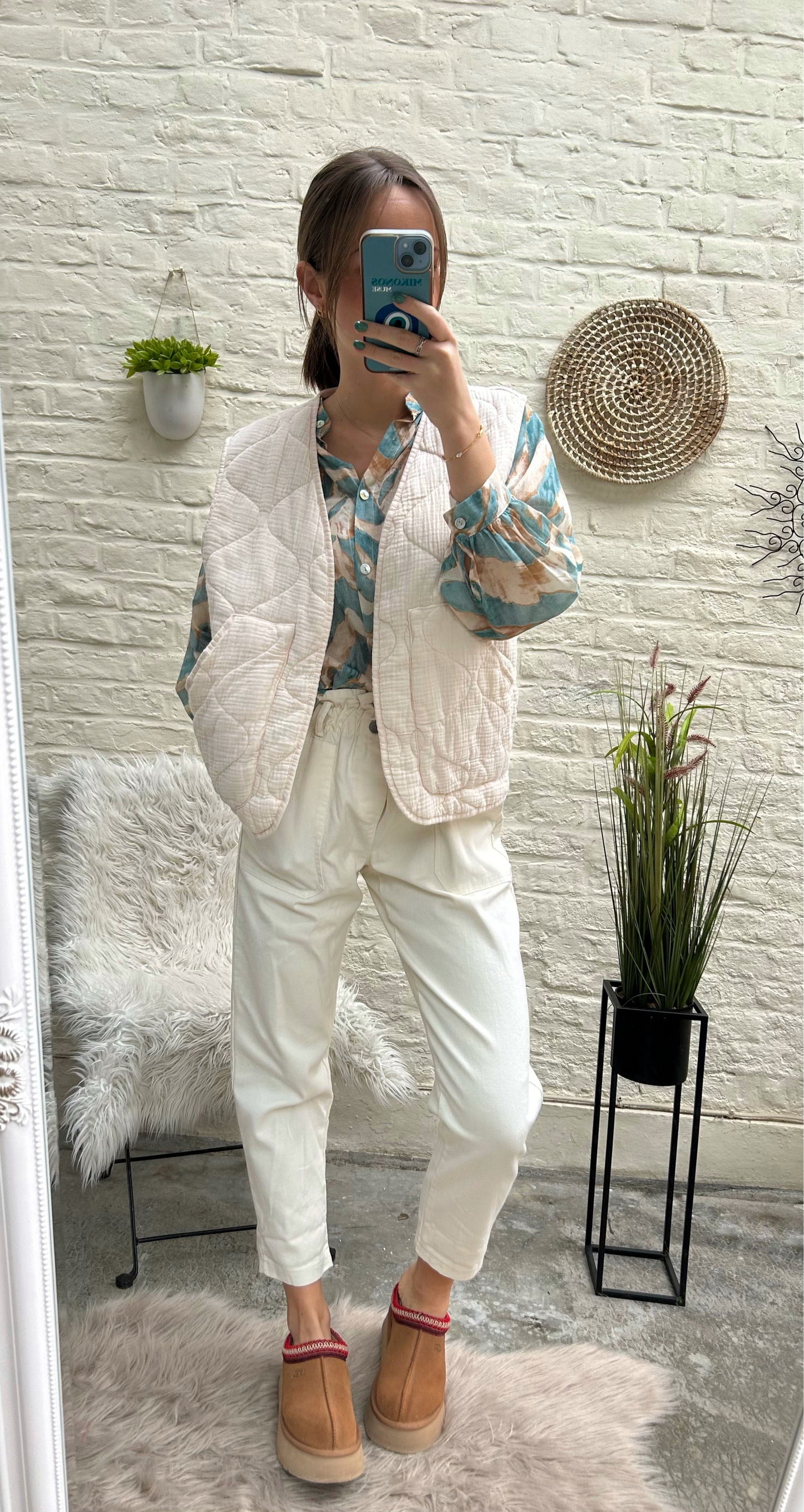 Pantalon en Toile écru - Johanna Paris
