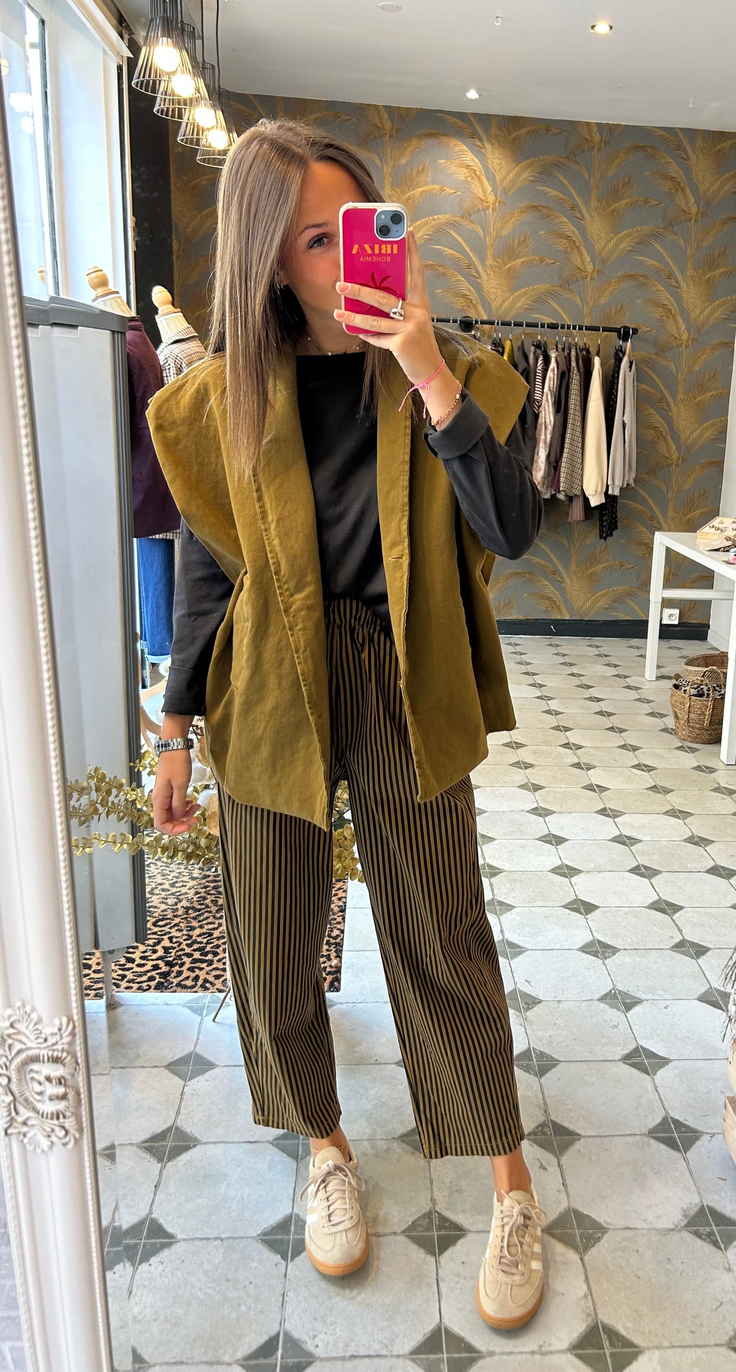 Veste sans manches Elea moutarde - Johanna Paris