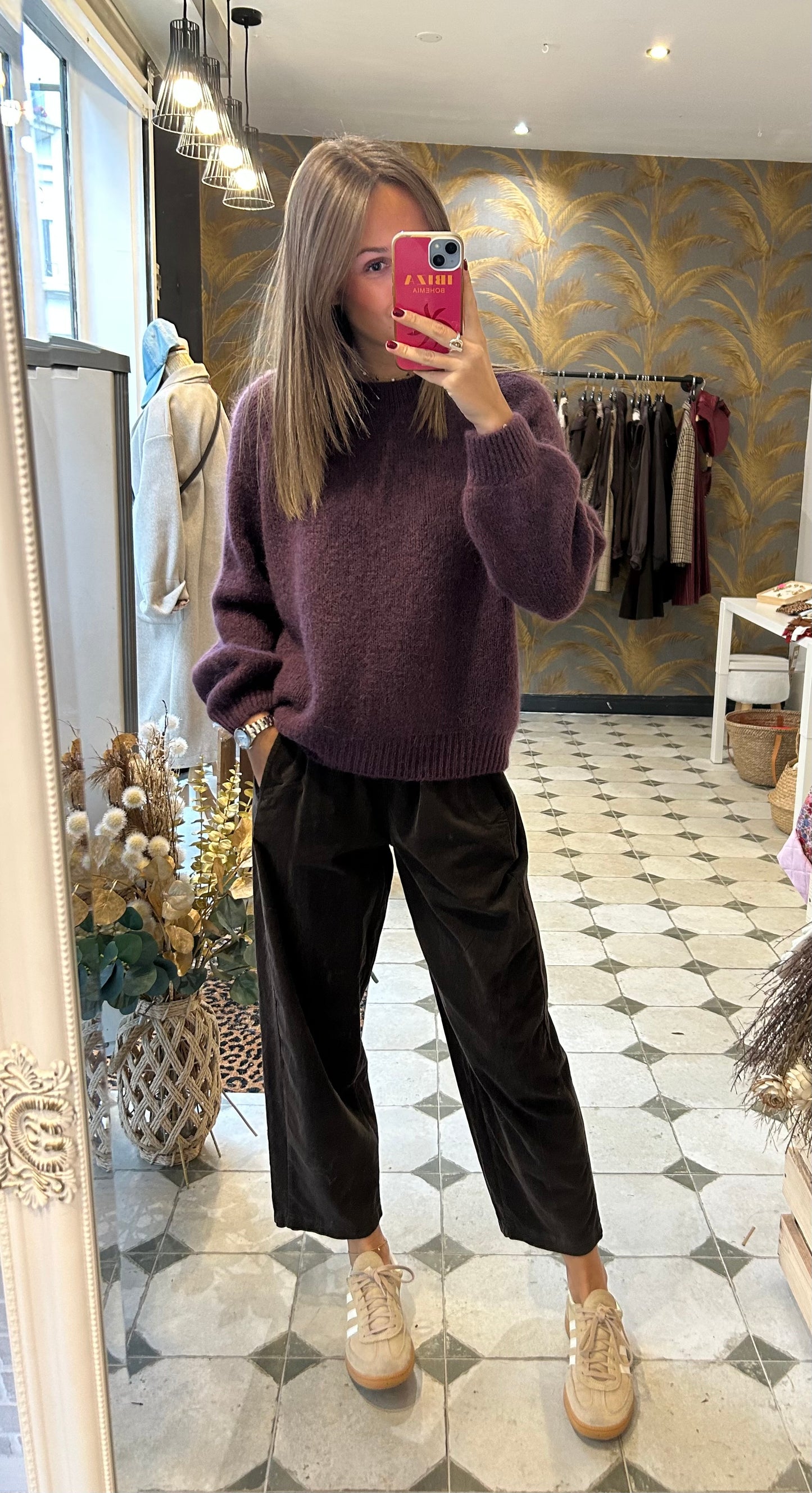 Pull Alma aubergine