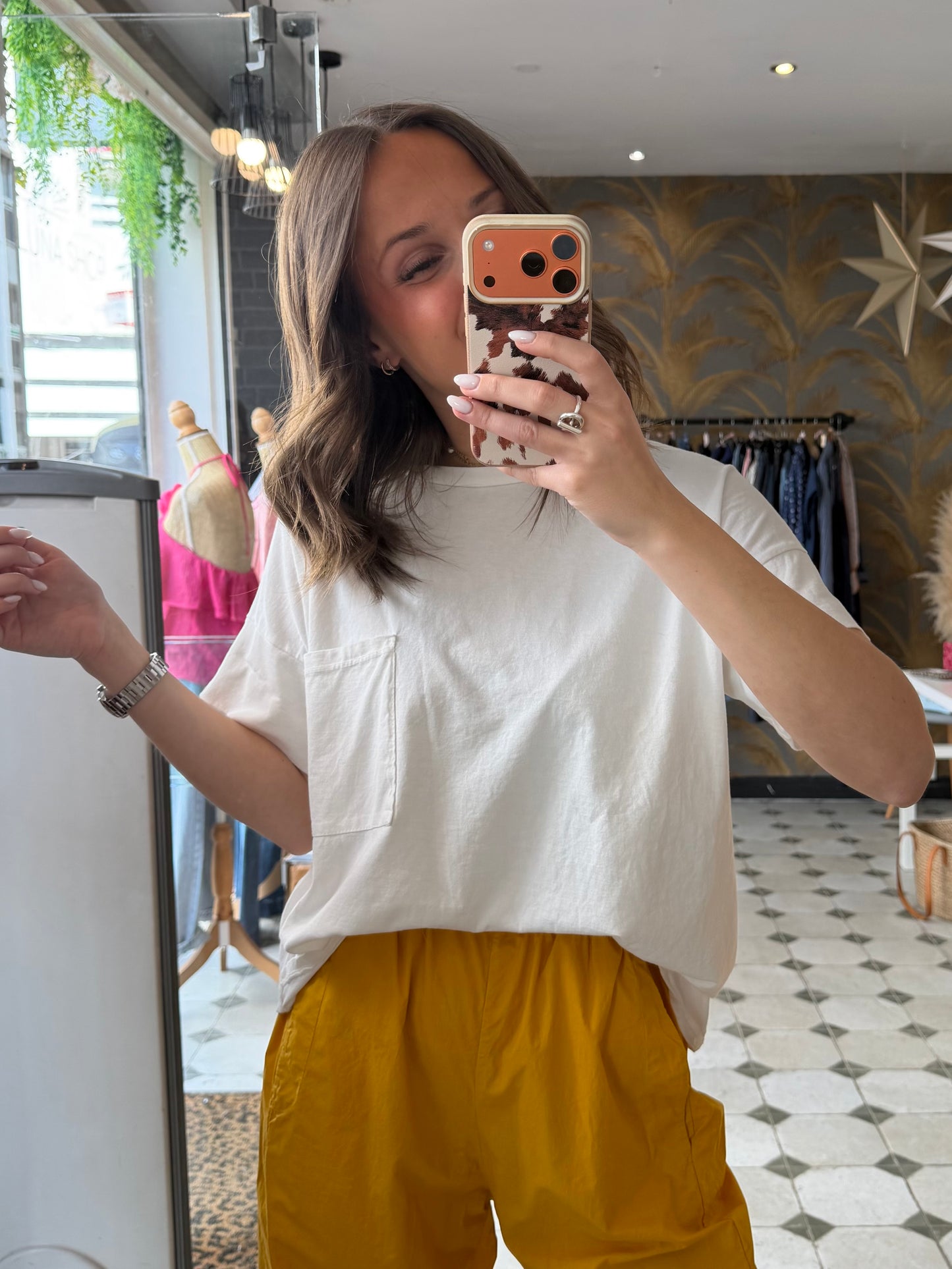 T-Shirt avec poche blanc - Johanna Paris