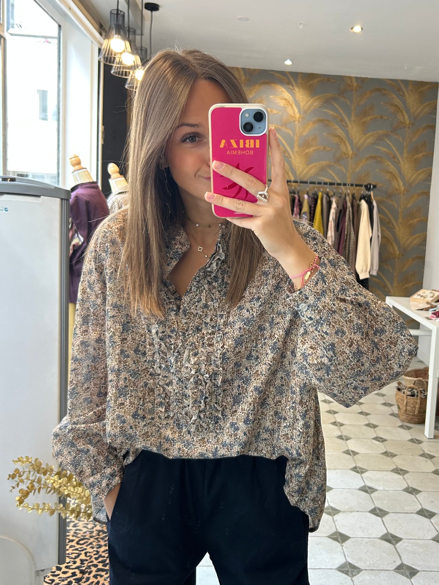 Chemise Ama bleu marine - Johanna Paris