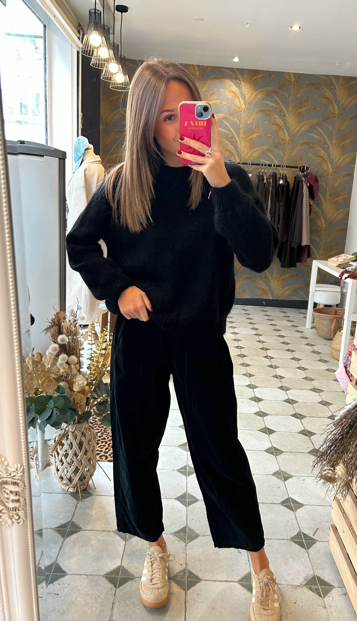 Pantalon Magique en velours noir - Johanna Paris