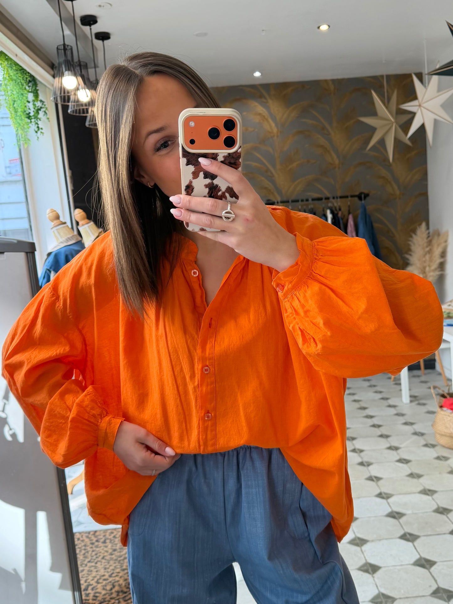 Chemise Clem orange - Johanna Paris