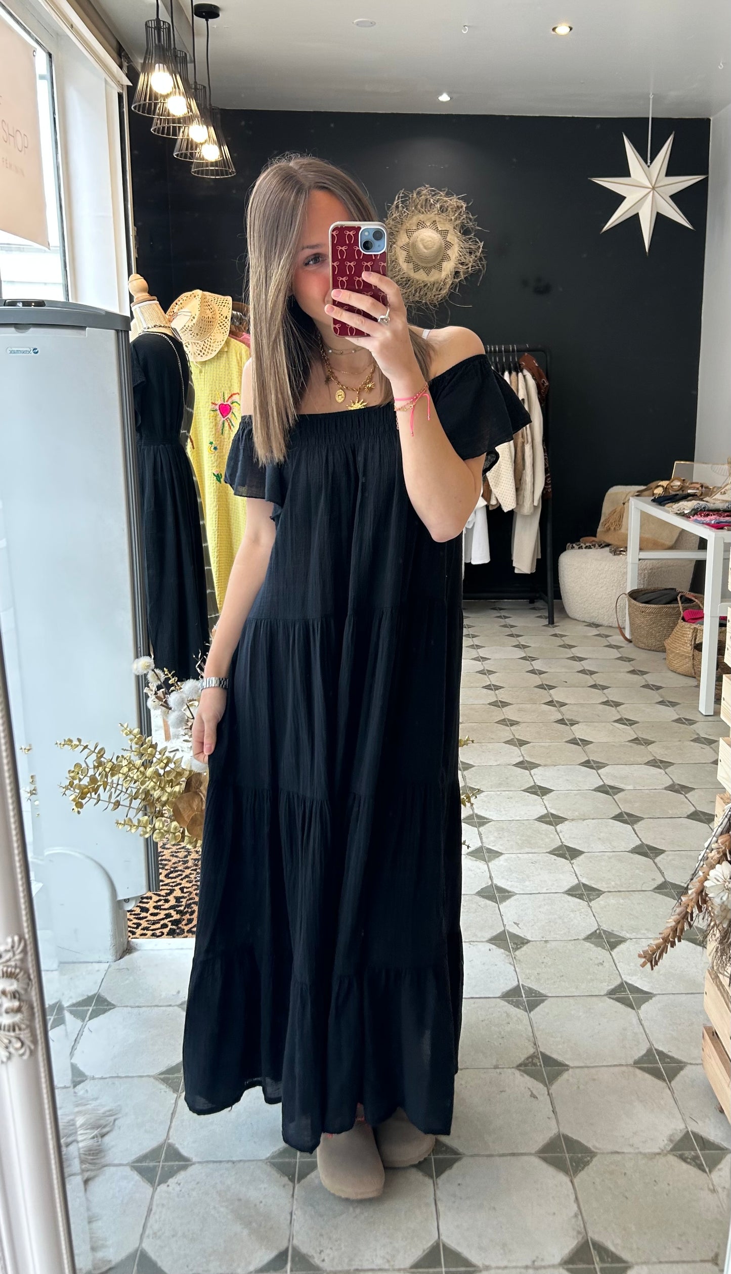 Robe Joséphine noire - Johanna Paris