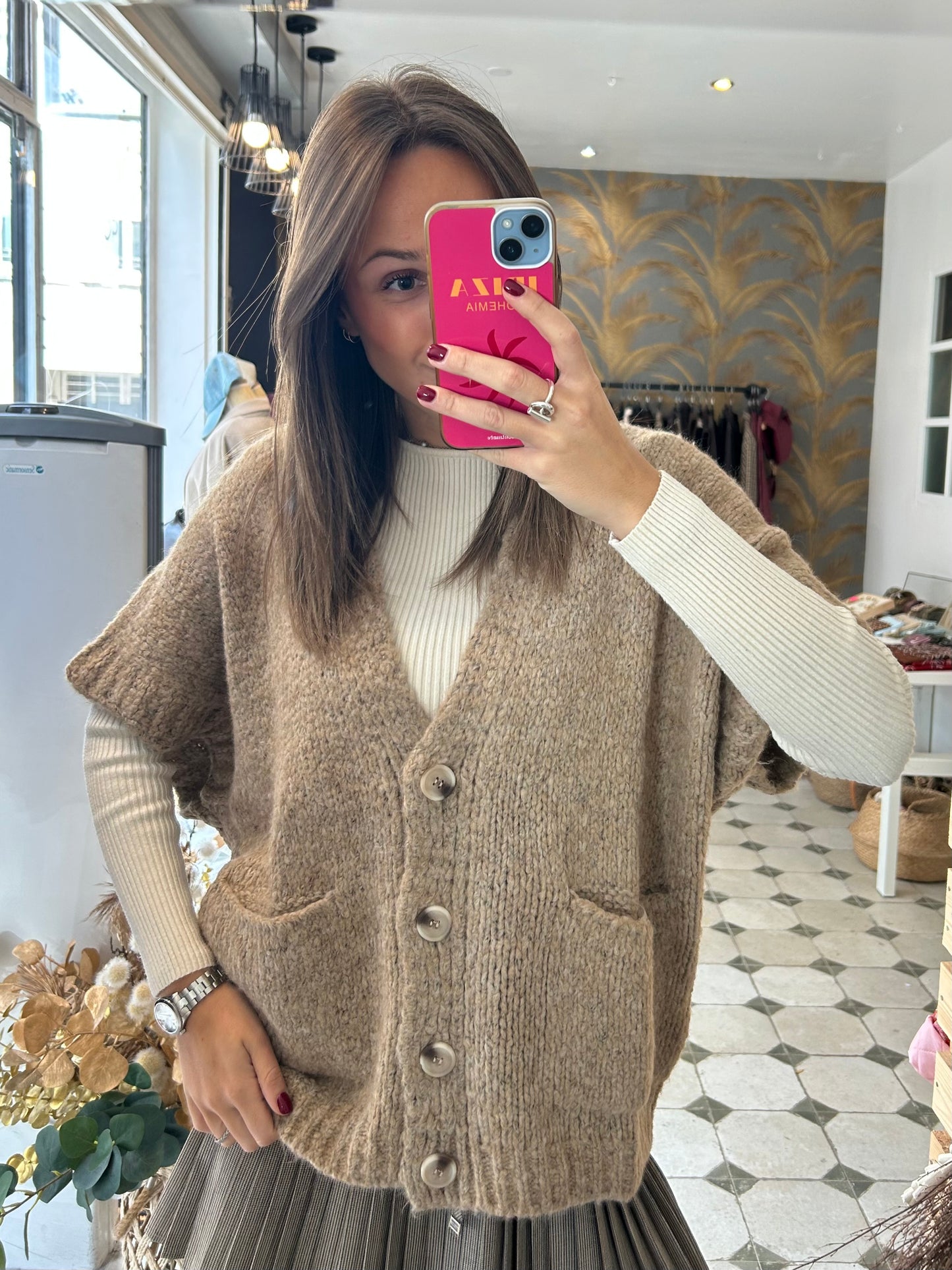 Gilet Jamie beige - Johanna Paris