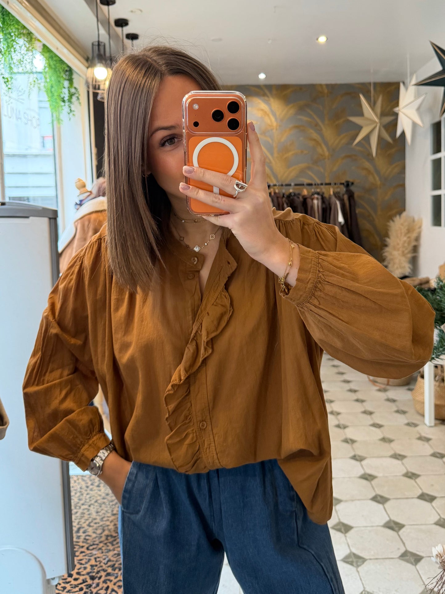 Chemise Soline camel - Johanna Paris