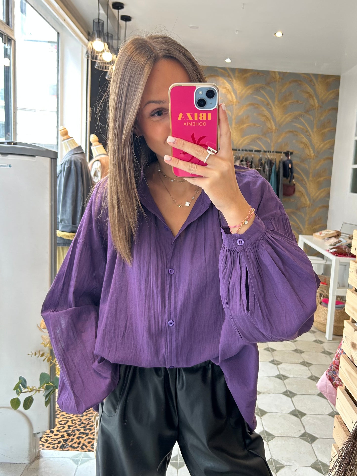 Chemise Clémentine violette - Johanna Paris