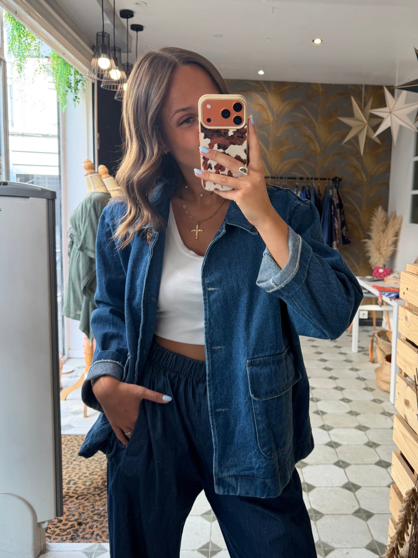 Veste en jean avec des poches - Johanna Paris