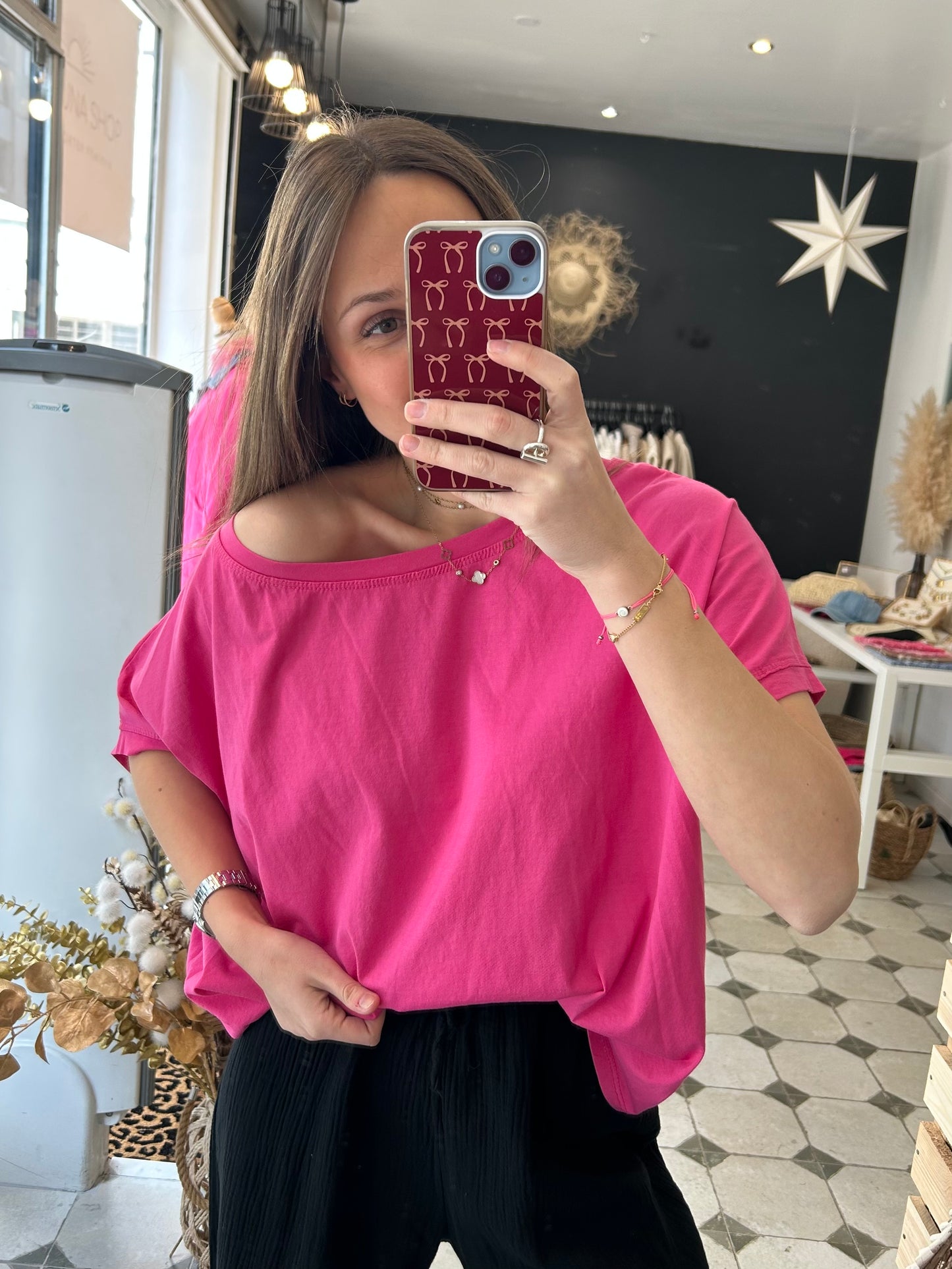T-Shirt rose fuchsia - Johanna Paris