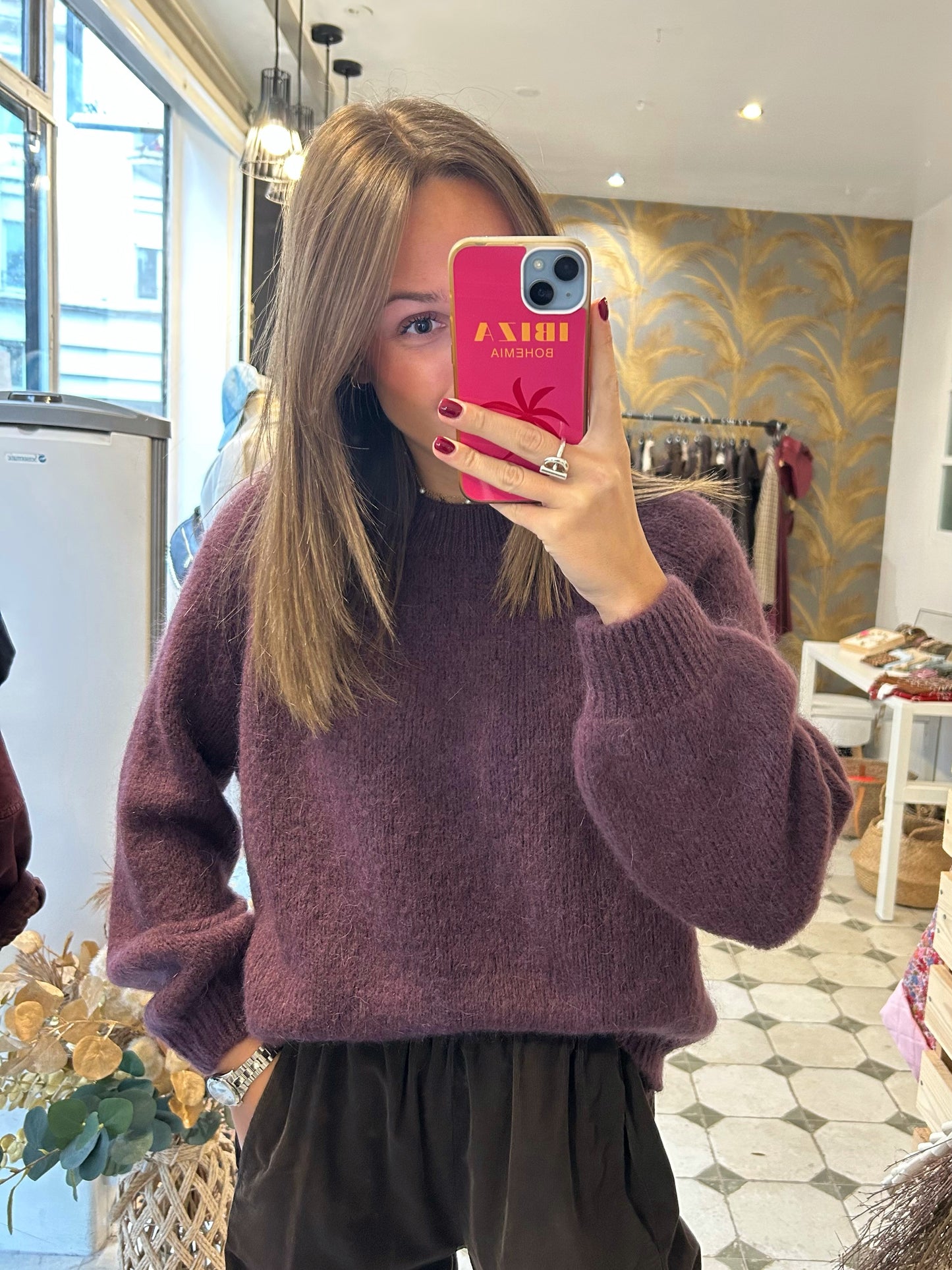 Pull Alma aubergine