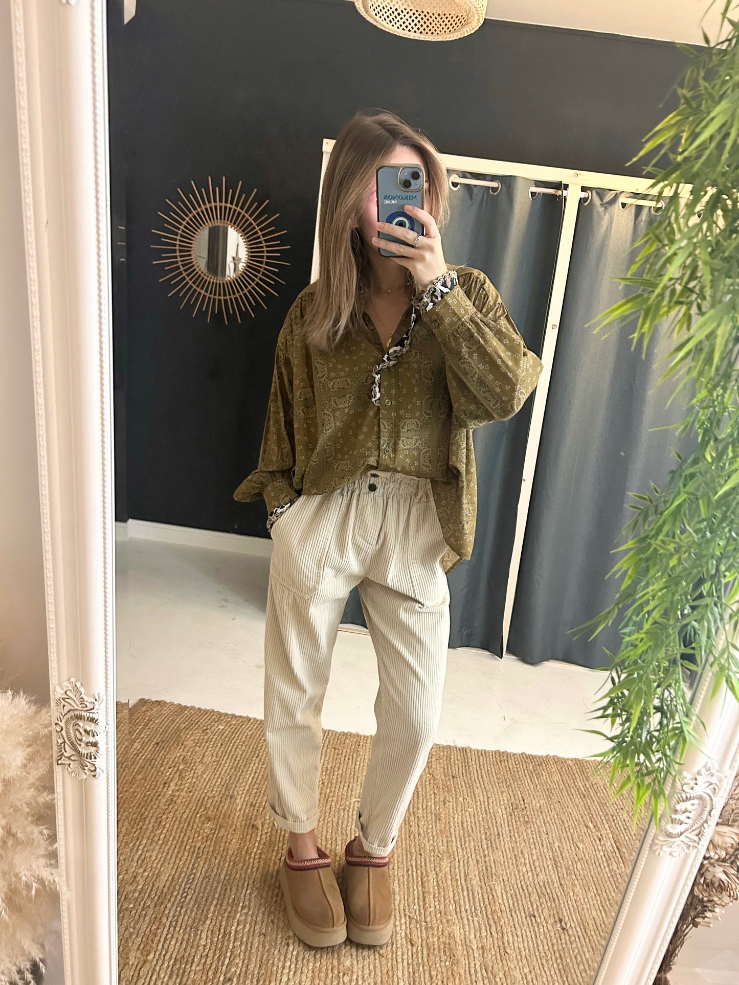 Pantalon en velours écru - Johanna Paris