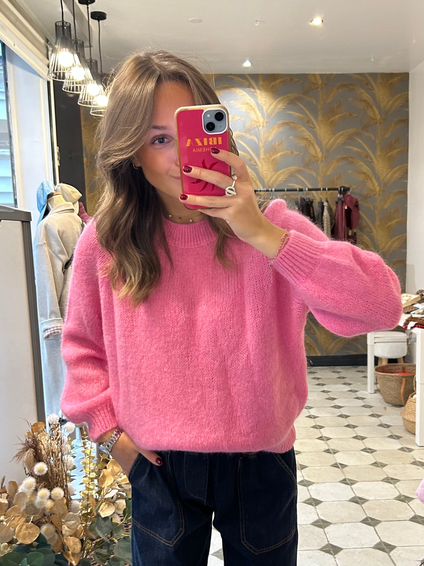 Pull Alma rose bonbon
