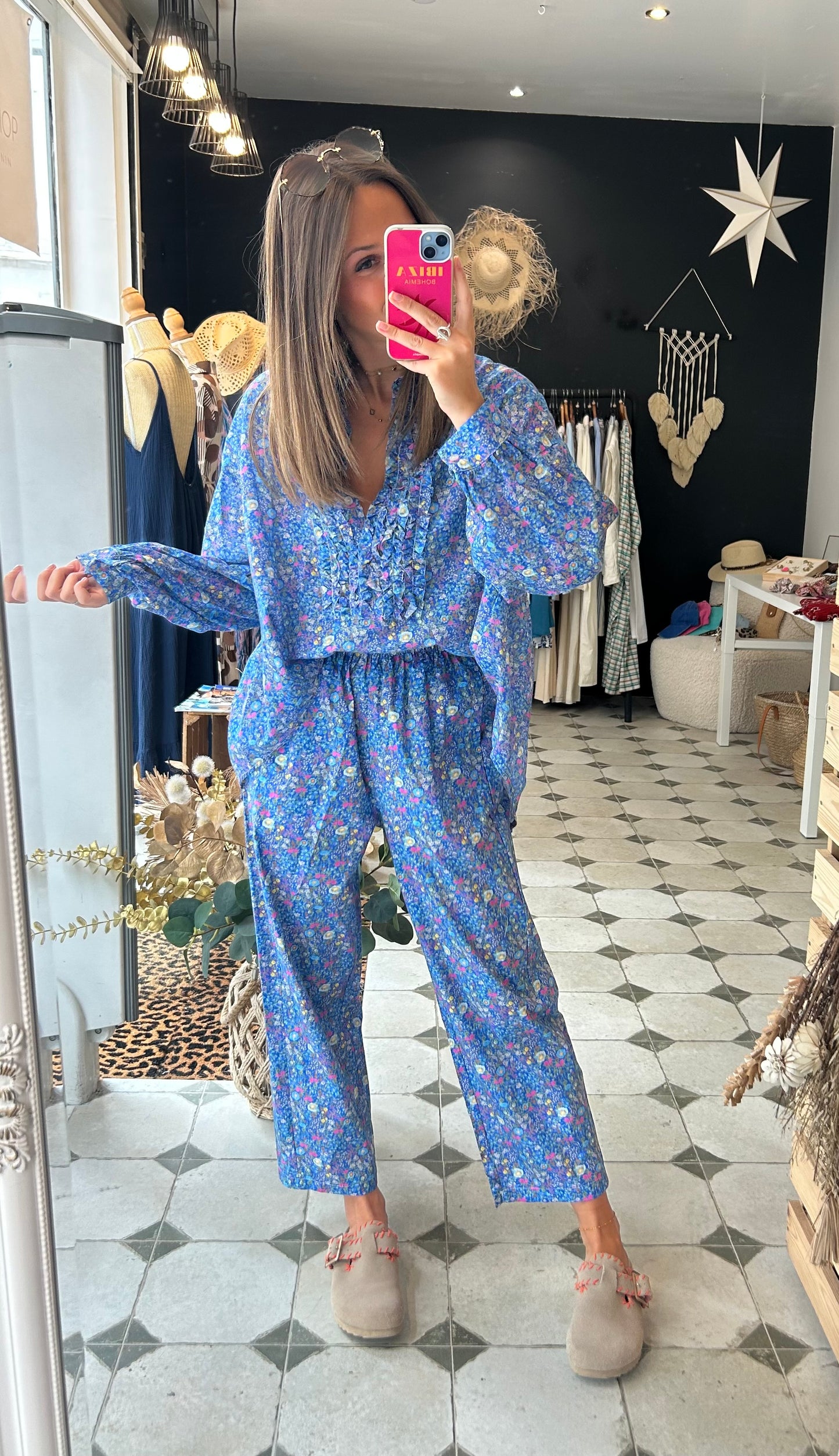 Pantalon Ama bleu - Johanna Paris