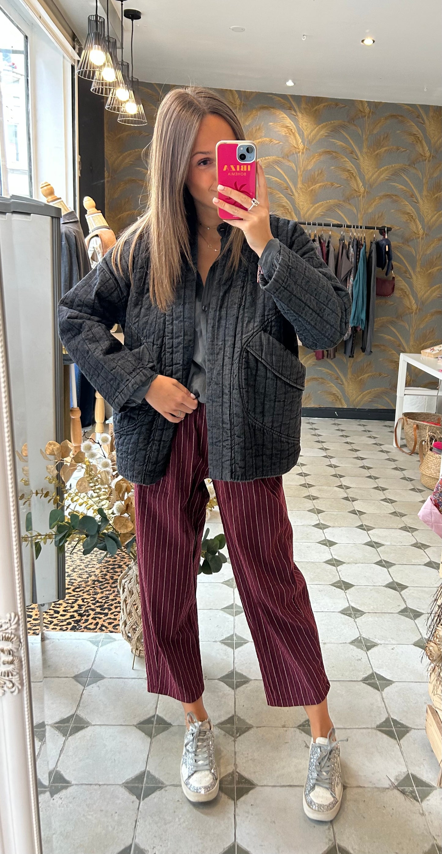 Veste matelassée en jean - Johanna Paris