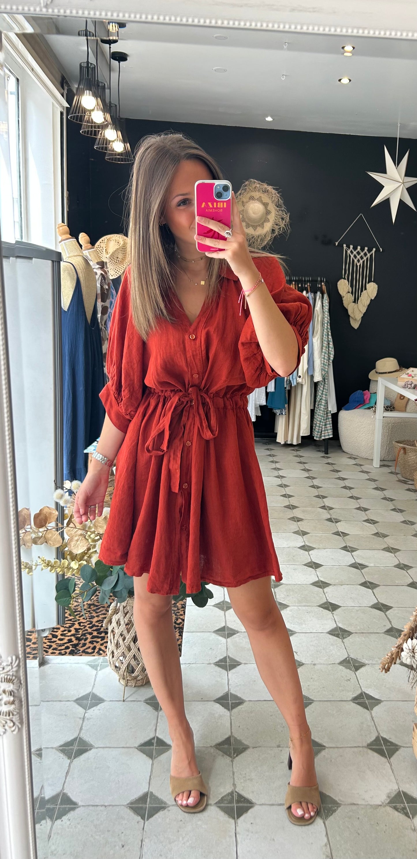Robe Lisa terracotta - Johanna Paris