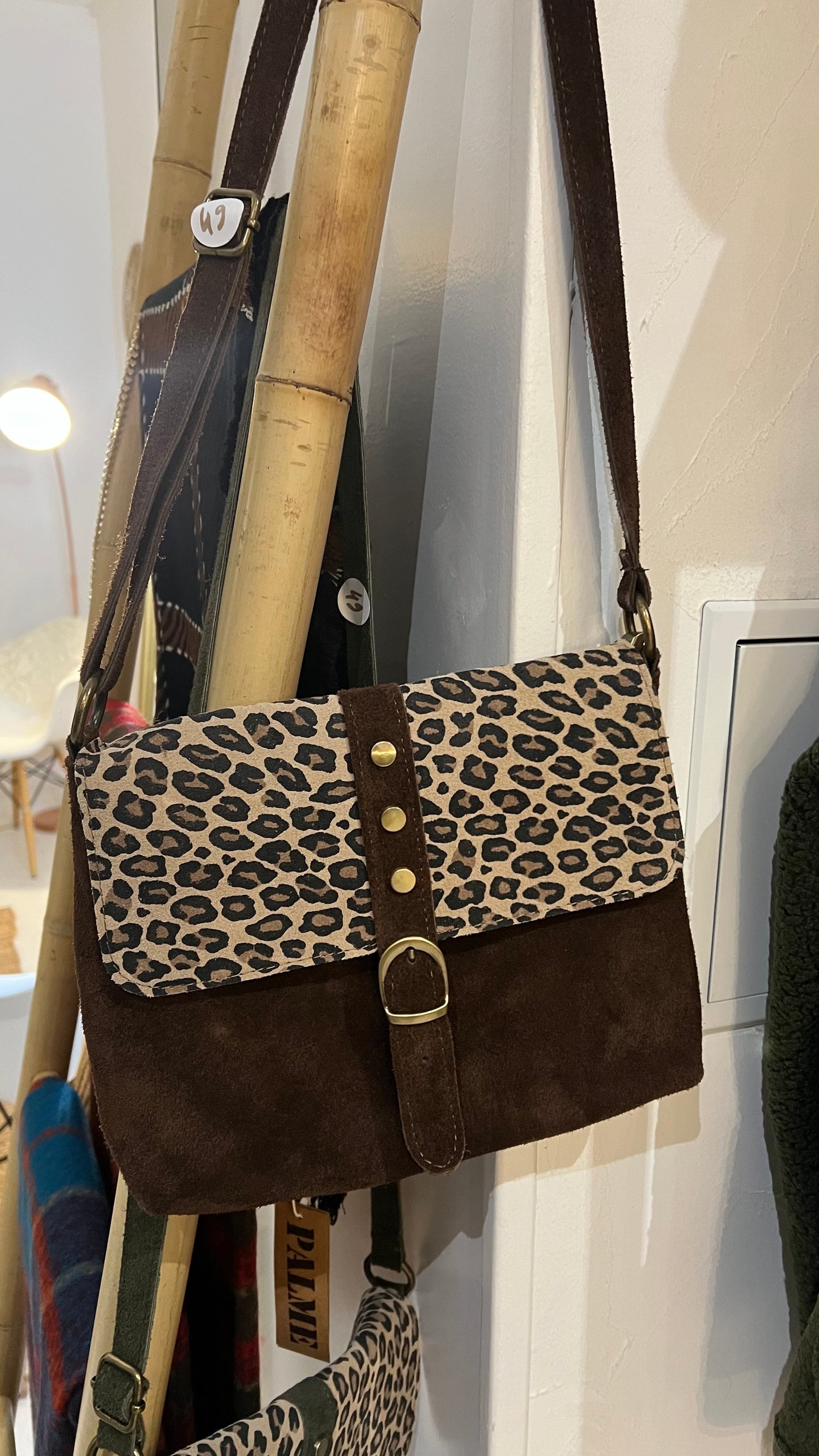 Sac en cuir léopard