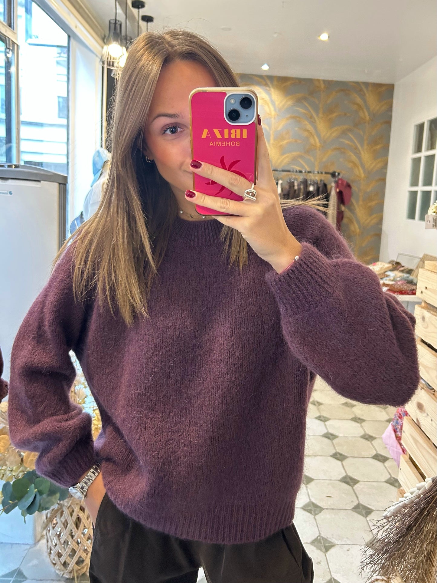 Pull Alma aubergine