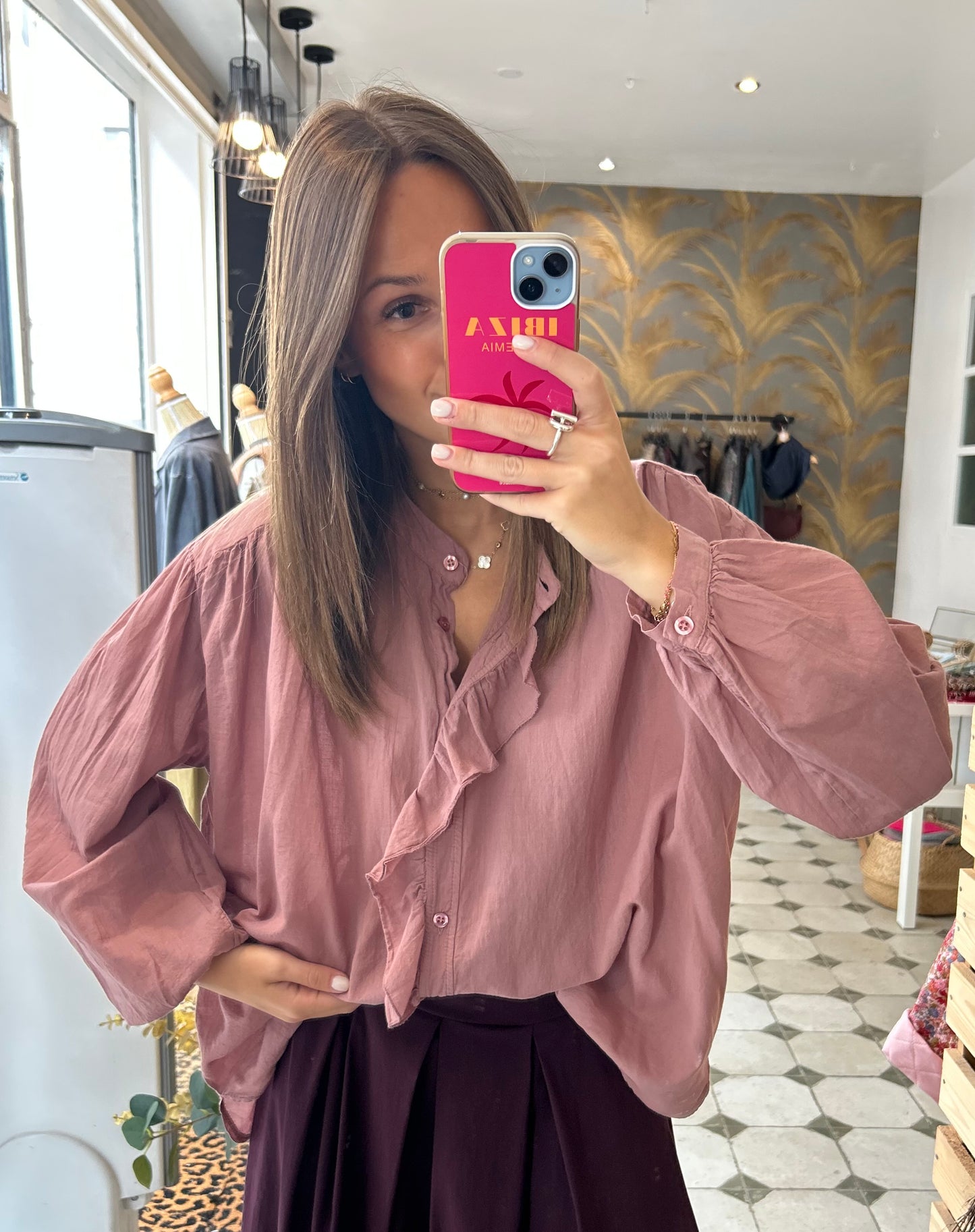 Chemise Soline vieux rose - Johanna Paris