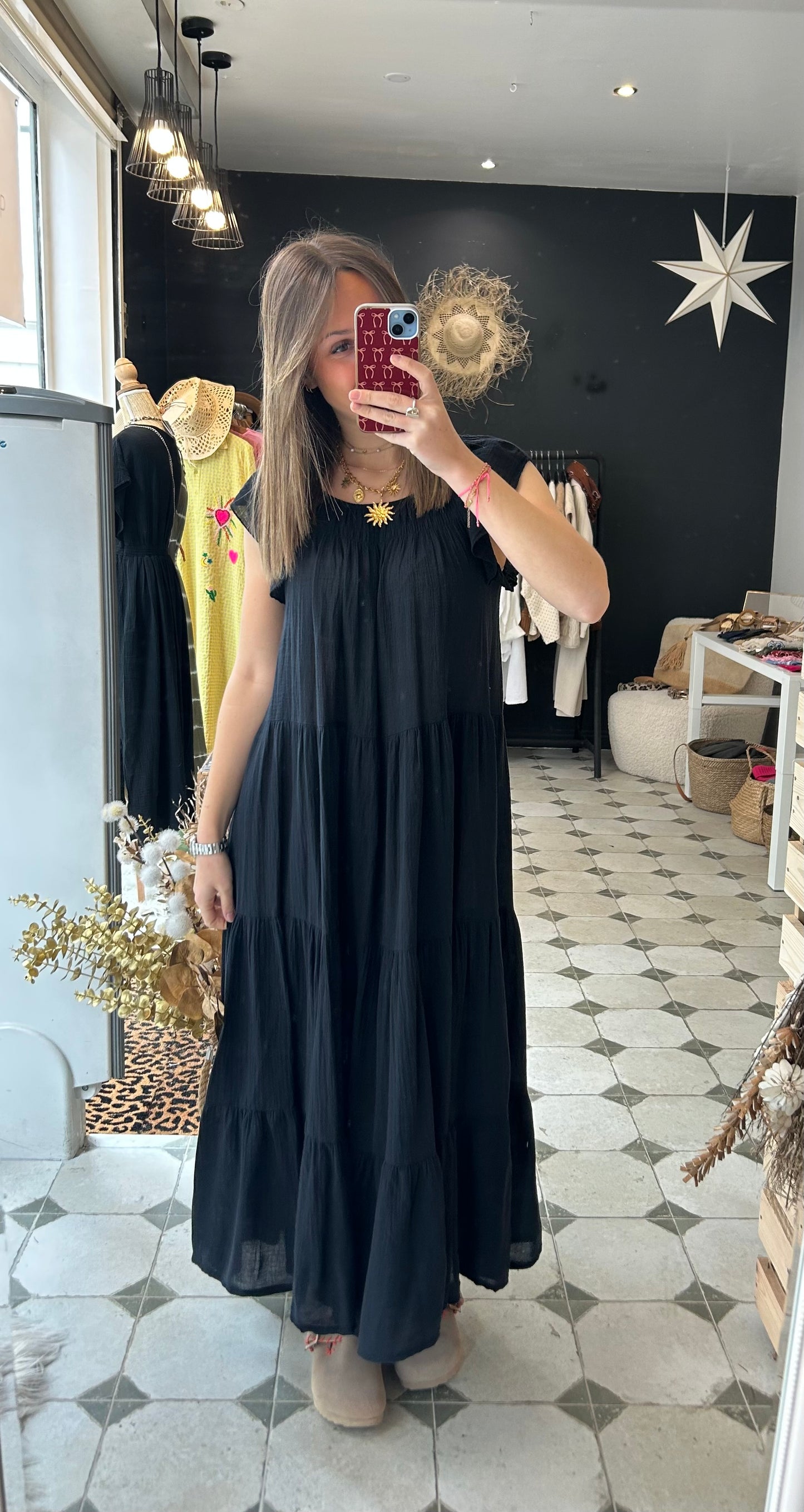 Robe Joséphine noire - Johanna Paris