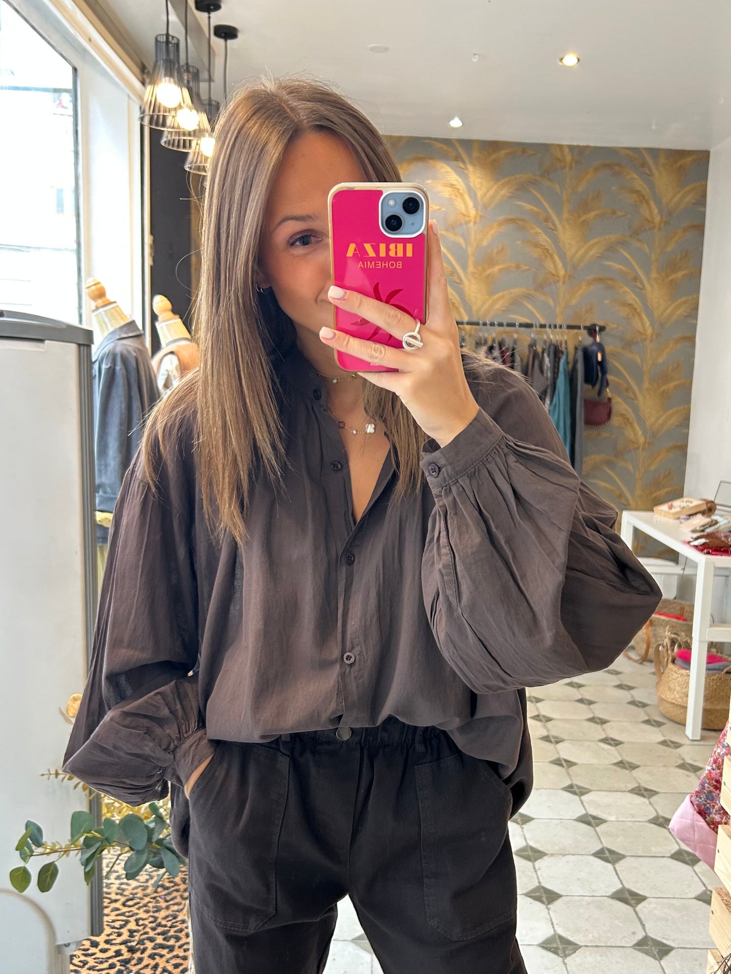 Chemise Clémentine chocolat - Johanna Paris