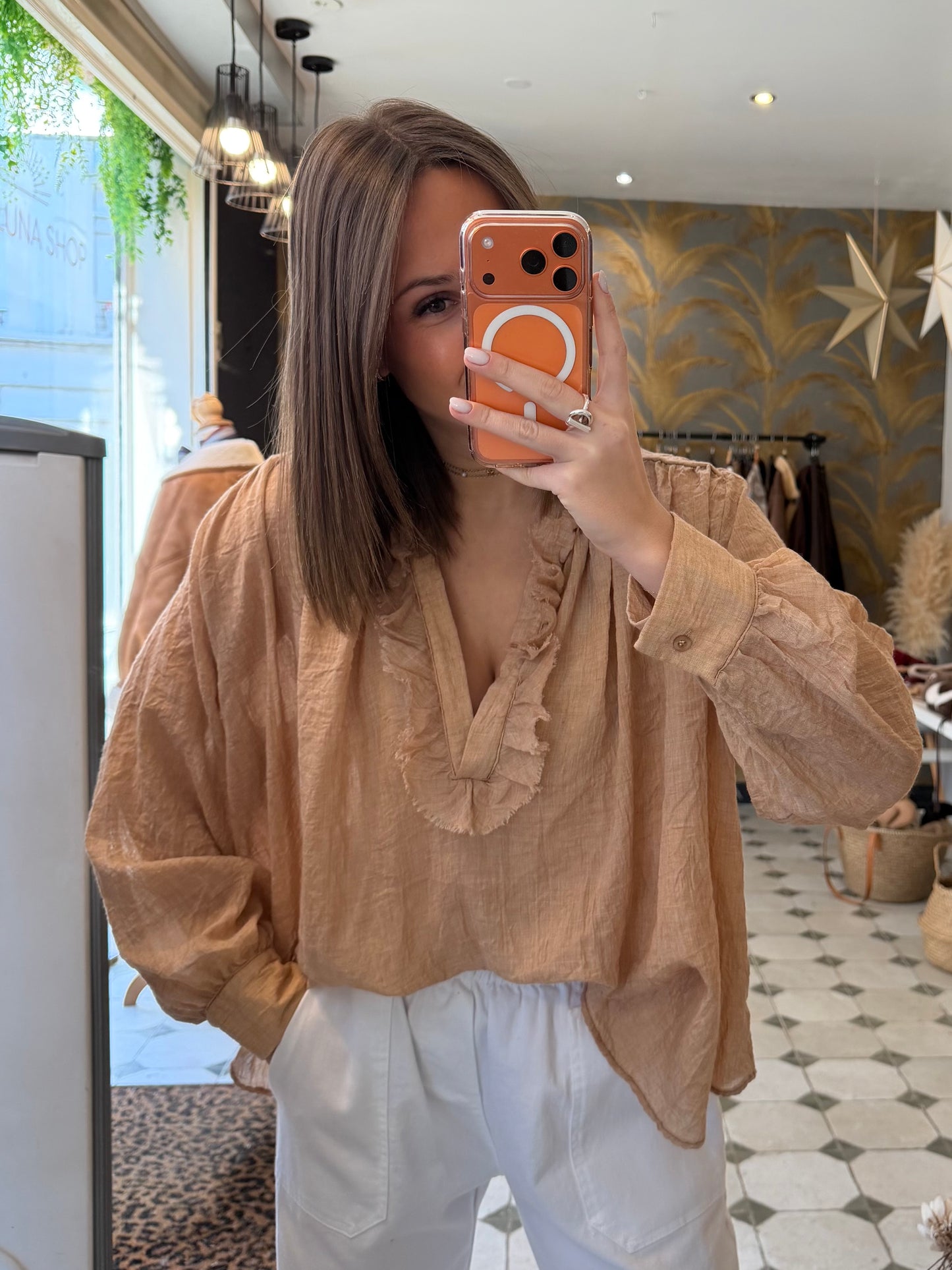 Blouse Aria rose poudré - Johanna Paris