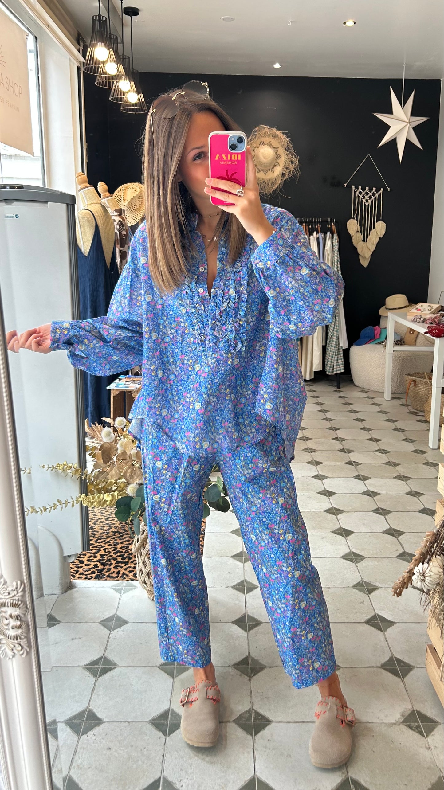 Pantalon Ama bleu - Johanna Paris